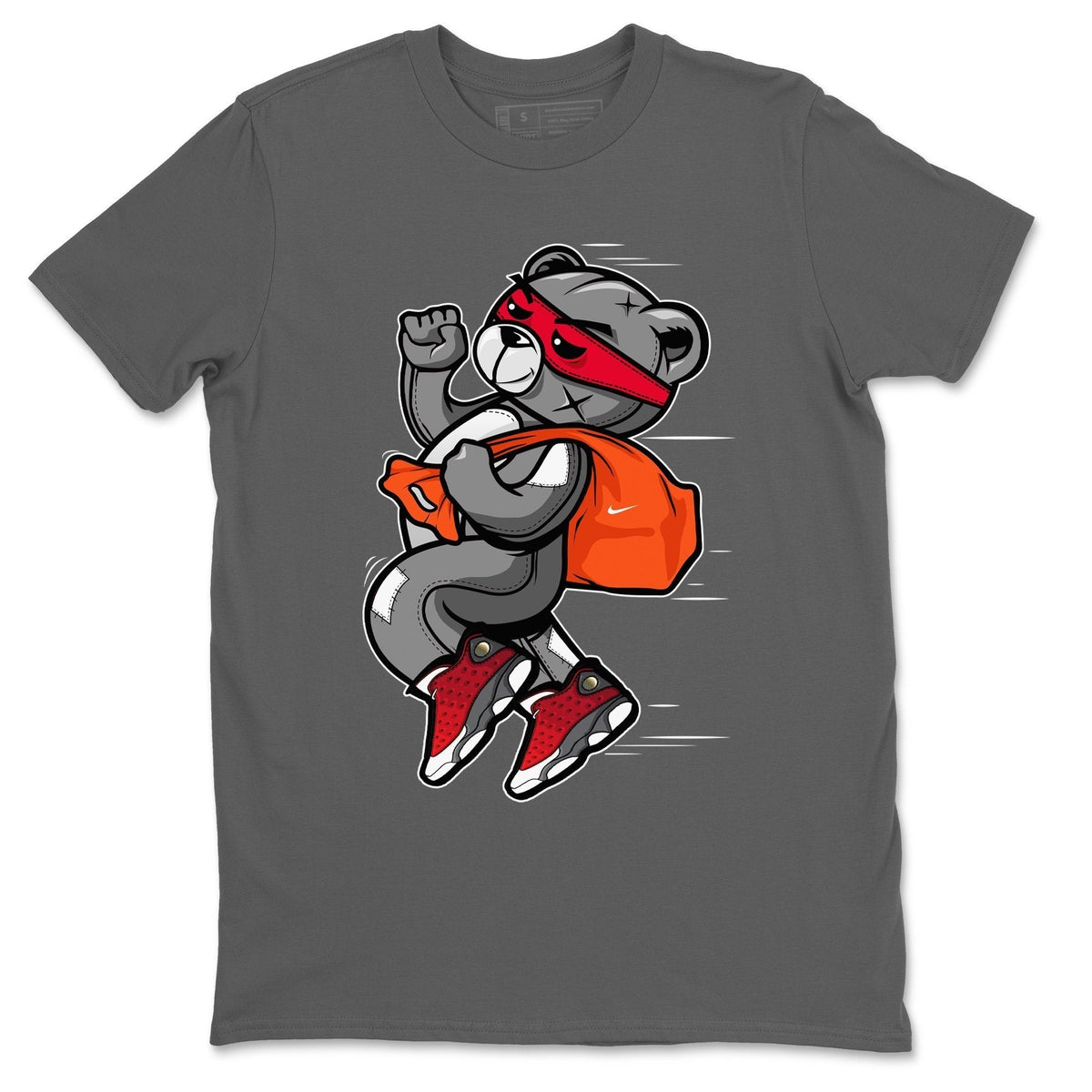 Jordan 13 Red Flint Shirt To Match Jordans Thief Bear Sneaker Tees Jordan 13 Red Flint Drip Gear Zone Sneaker Matching Clothing Unisex Shirts