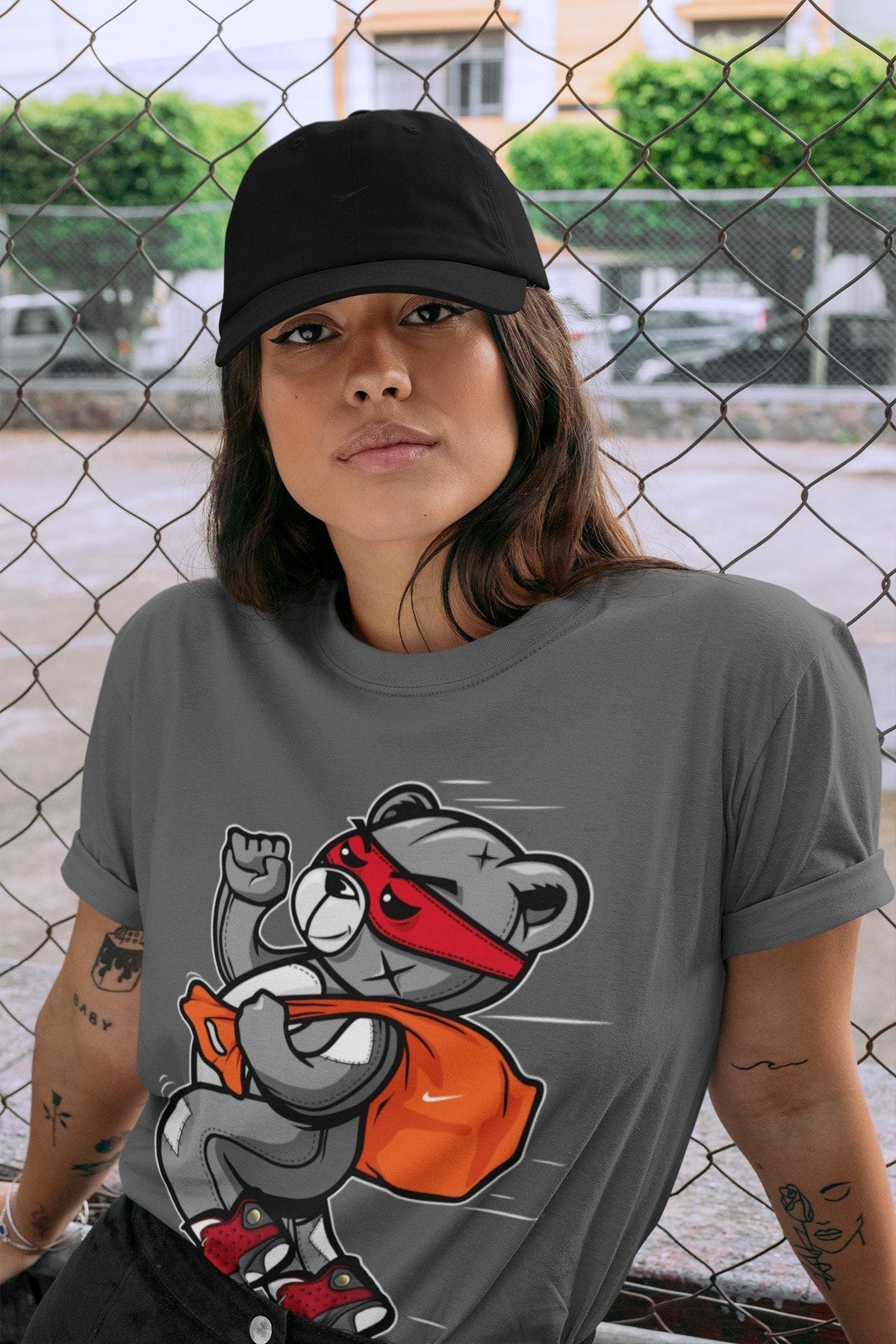 Jordan 13 Red Flint Shirt To Match Jordans Thief Bear Sneaker Tees Jordan 13 Red Flint Drip Gear Zone Sneaker Matching Clothing Unisex Shirts