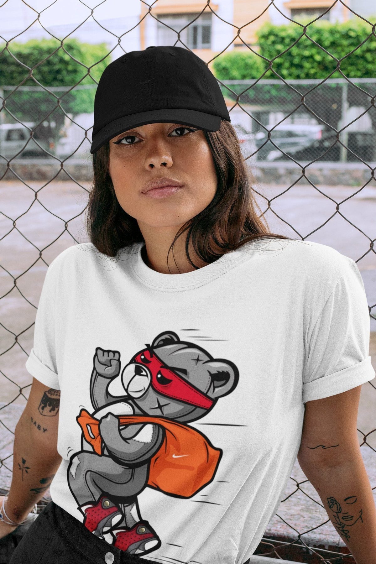 Jordan 13 Red Flint Shirt To Match Jordans Thief Bear Sneaker Tees Jordan 13 Red Flint Drip Gear Zone Sneaker Matching Clothing Unisex Shirts