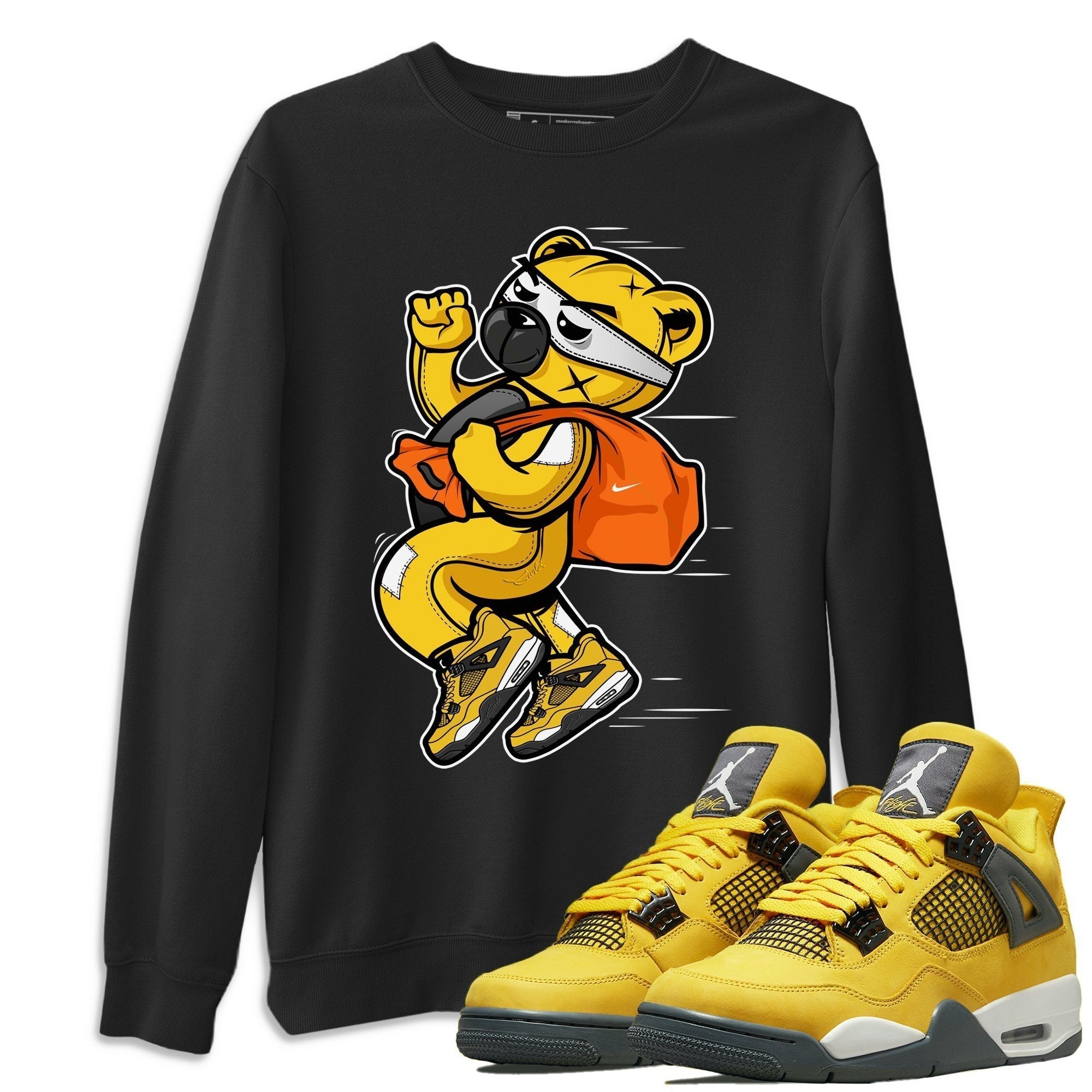 Jordan 4 Lightning Shirt To Match Jordans Thief Bear Sneaker Tees Jordan 4 Lightning Drip Gear Zone Sneaker Matching Clothing Unisex Shirts