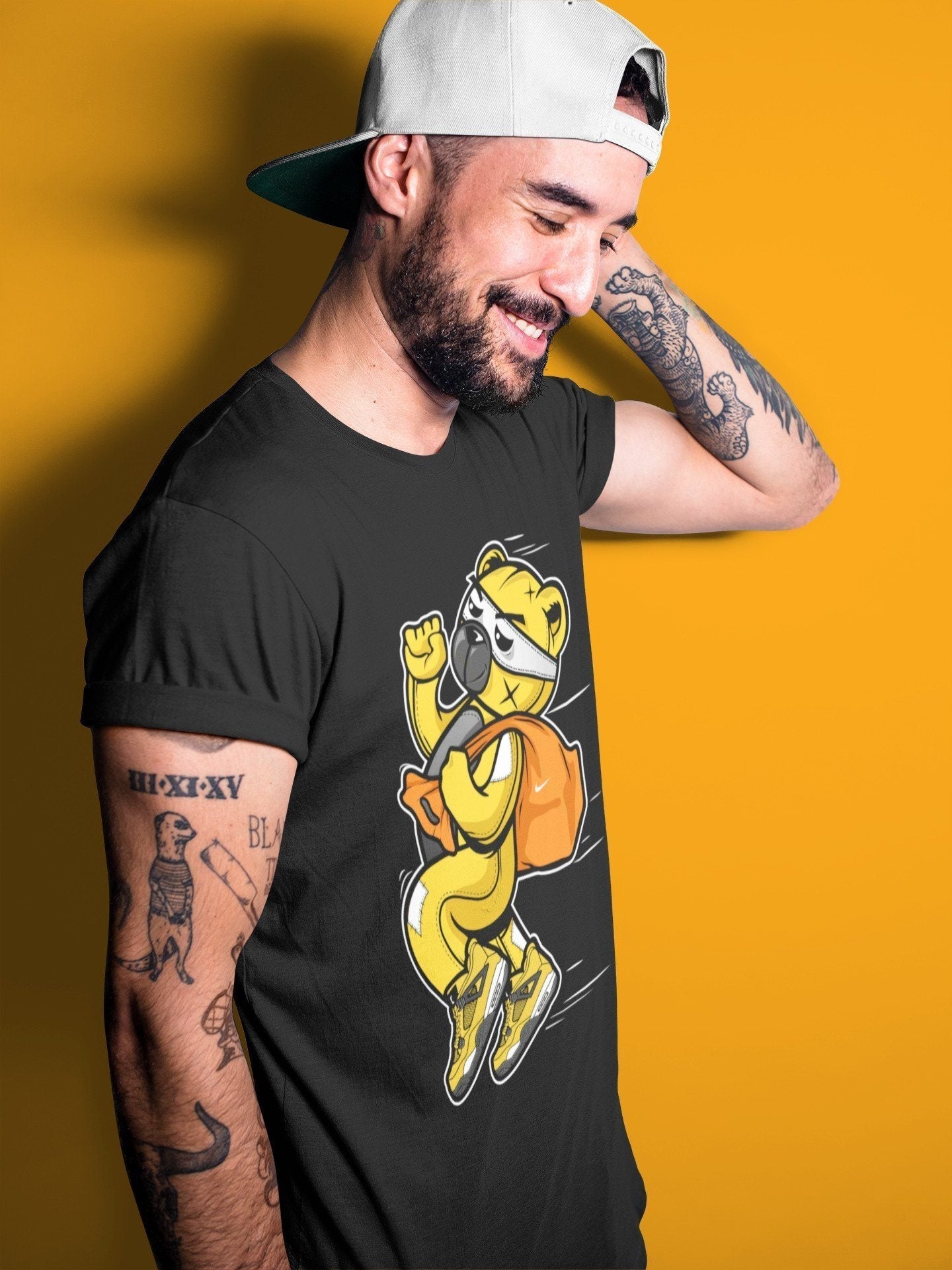 Jordan 4 Lightning Shirt To Match Jordans Thief Bear Sneaker Tees Jordan 4 Lightning Drip Gear Zone Sneaker Matching Clothing Unisex Shirts