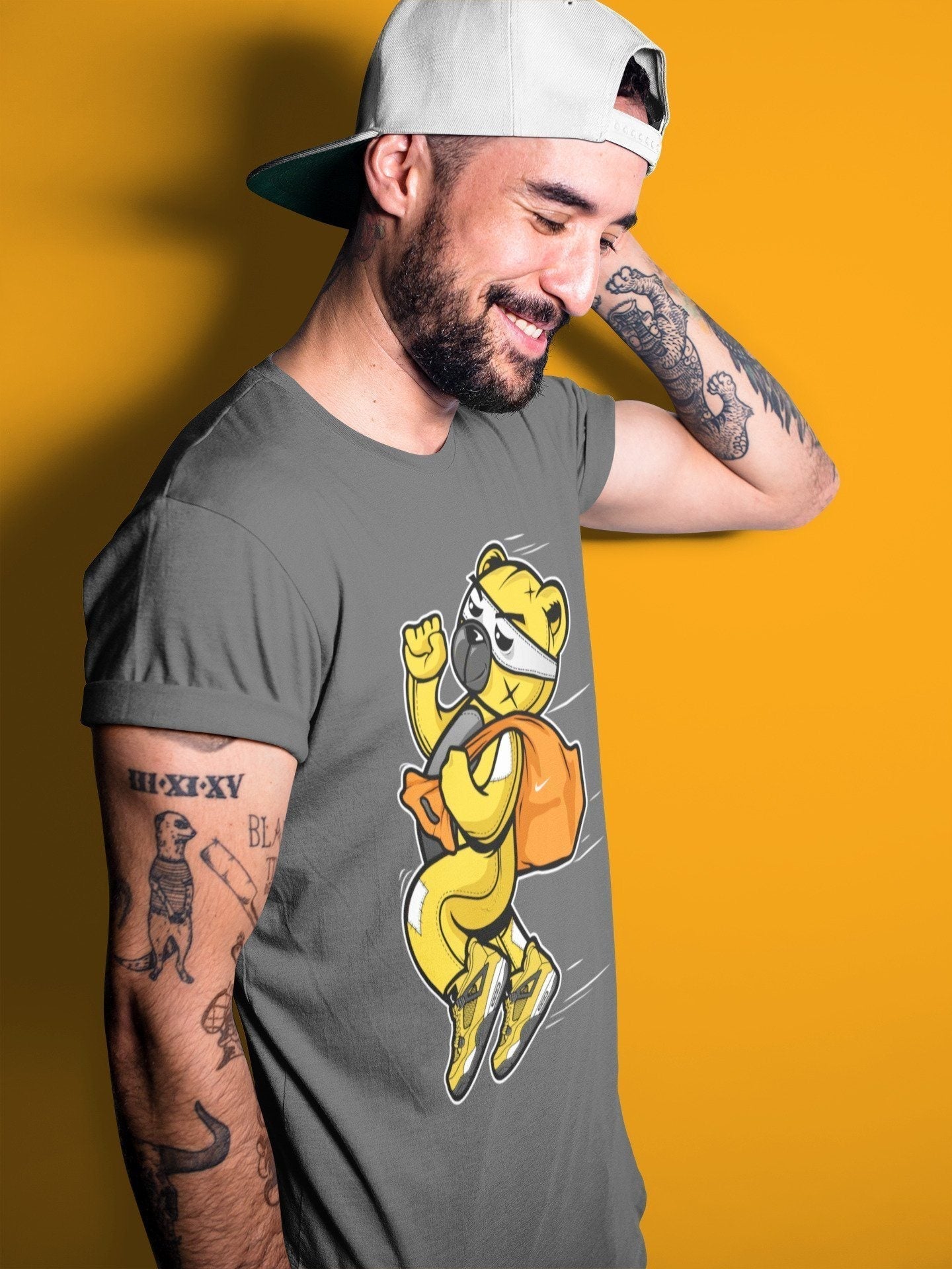 Jordan 4 Lightning Shirt To Match Jordans Thief Bear Sneaker Tees Jordan 4 Lightning Drip Gear Zone Sneaker Matching Clothing Unisex Shirts