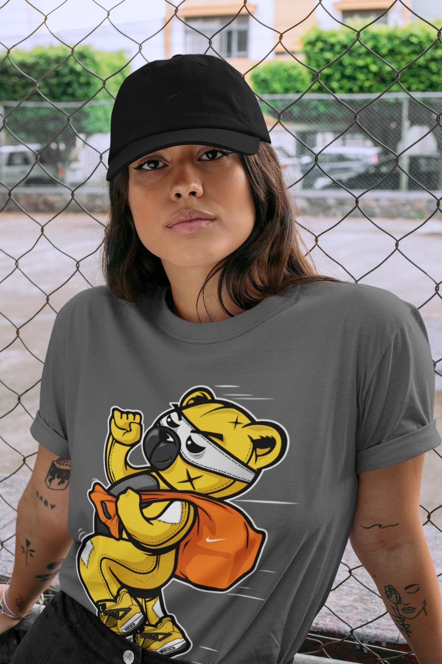 Jordan 4 Lightning Shirt To Match Jordans Thief Bear Sneaker Tees Jordan 4 Lightning Drip Gear Zone Sneaker Matching Clothing Unisex Shirts