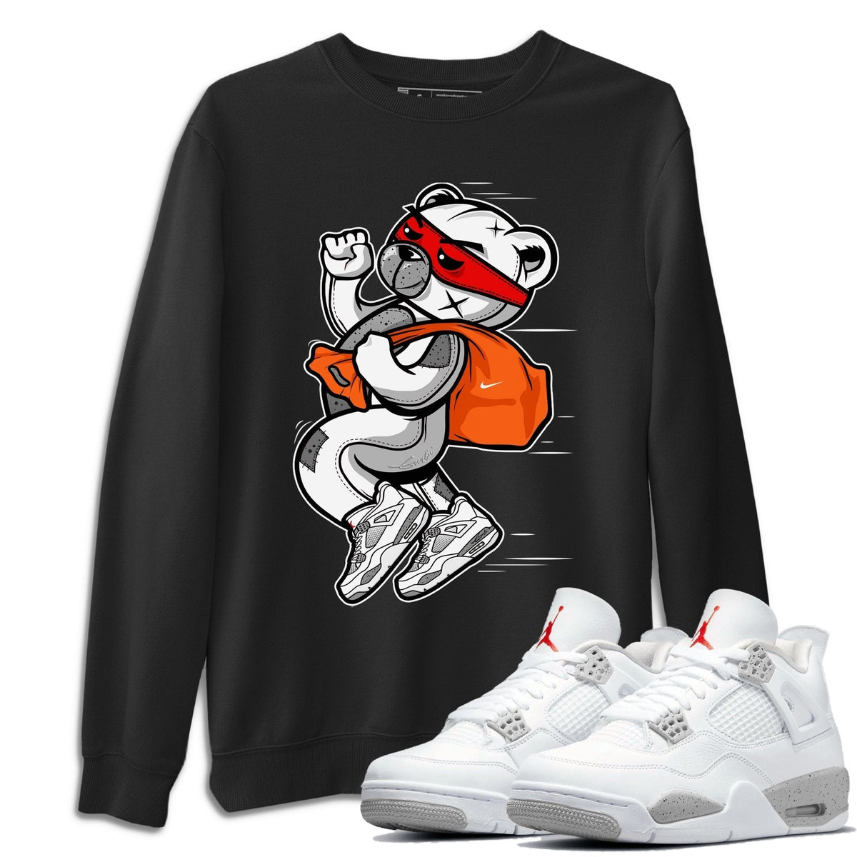 Jordan 4 Tech Grey Shirt To Match Jordans Thief Bear Sneaker Tees Jordan 4 Tech Grey Drip Gear Zone Sneaker Matching Clothing Unisex Shirts