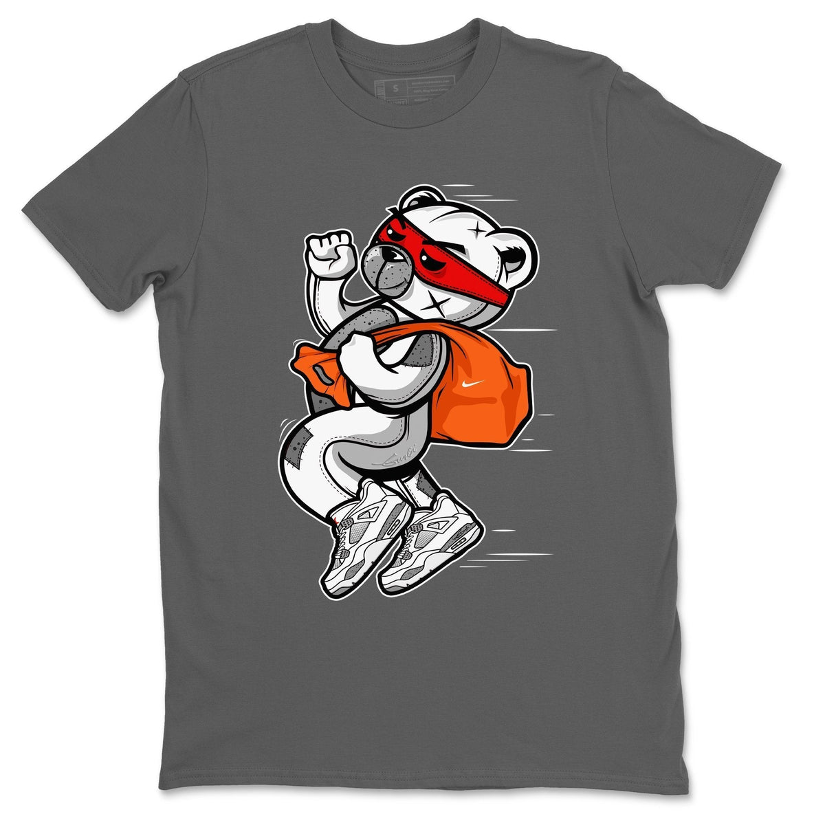 Jordan 4 Tech Grey Shirt To Match Jordans Thief Bear Sneaker Tees Jordan 4 Tech Grey Drip Gear Zone Sneaker Matching Clothing Unisex Shirts
