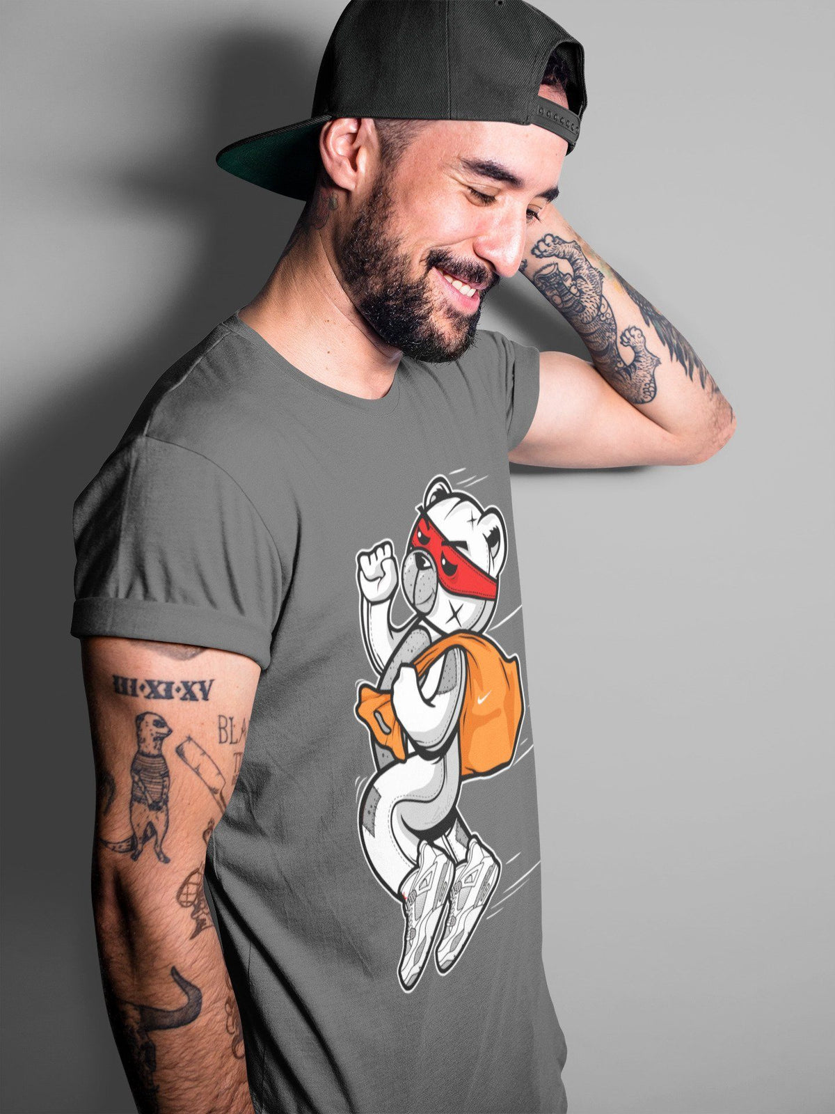 Jordan 4 Tech Grey Shirt To Match Jordans Thief Bear Sneaker Tees Jordan 4 Tech Grey Drip Gear Zone Sneaker Matching Clothing Unisex Shirts