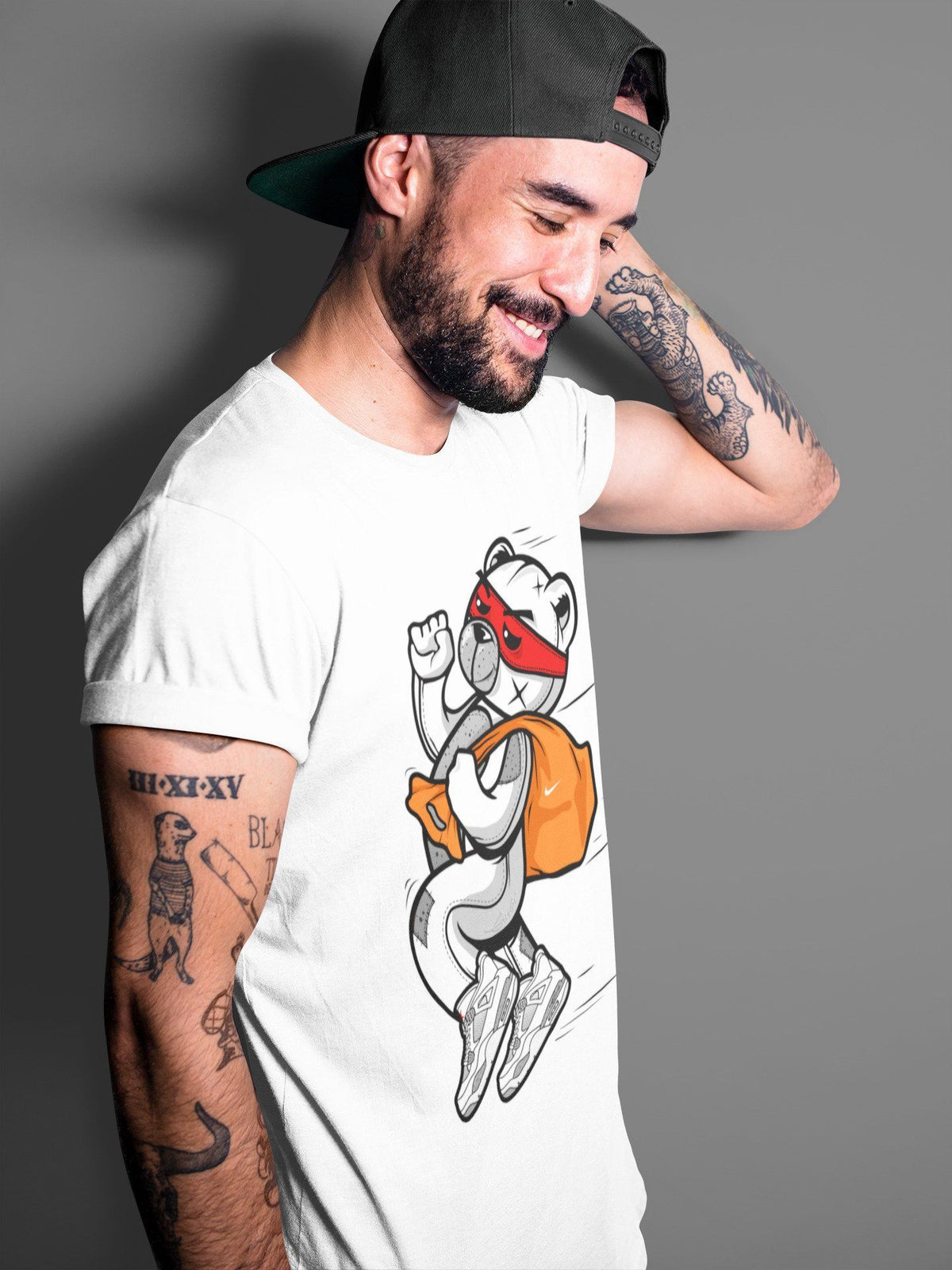 Jordan 4 Tech Grey Shirt To Match Jordans Thief Bear Sneaker Tees Jordan 4 Tech Grey Drip Gear Zone Sneaker Matching Clothing Unisex Shirts