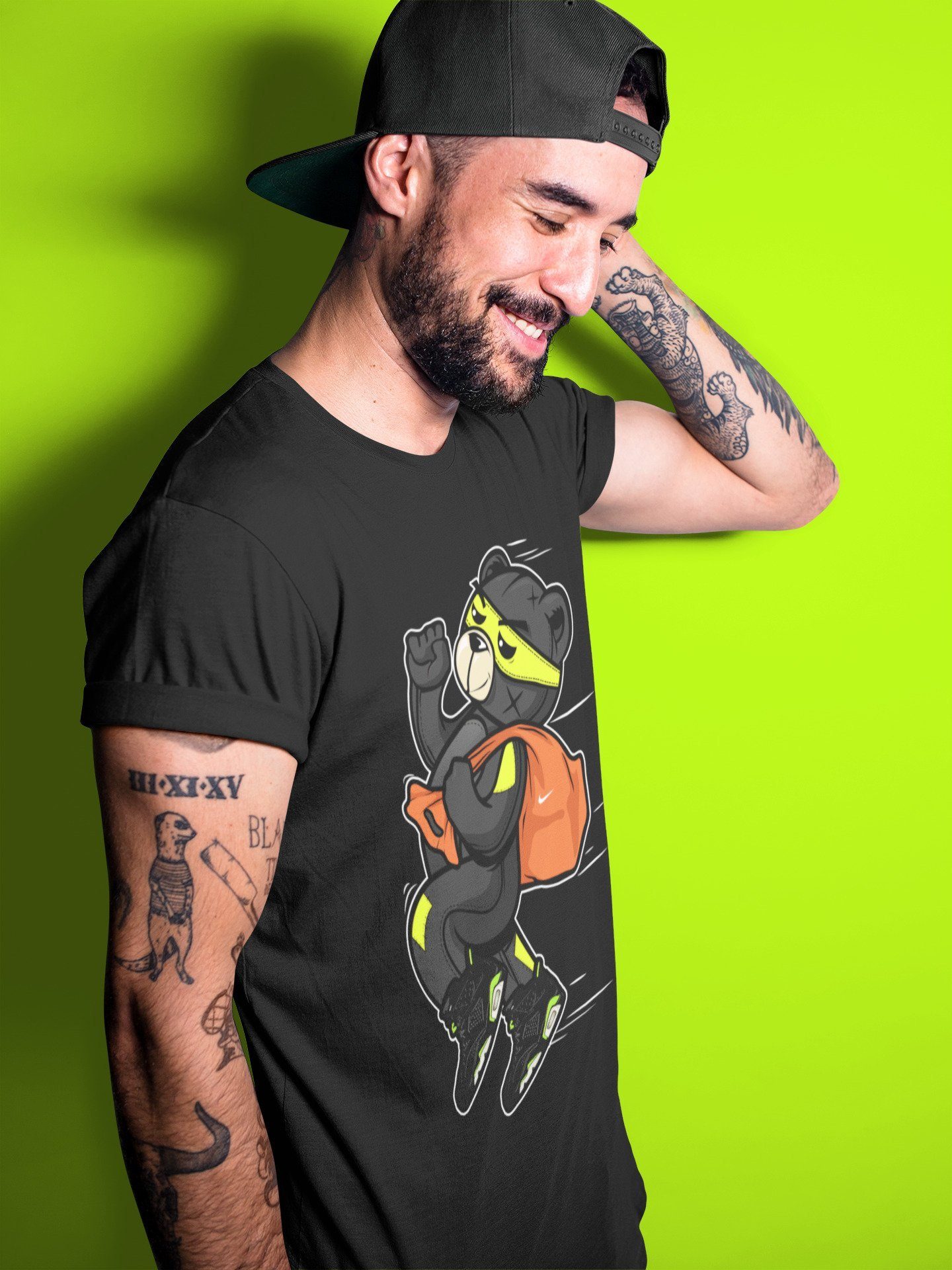 Jordan 6 Electric Green Shirt To Match Jordans Thief Bear Sneaker Tees Jordan 6 Electric Green Drip Gear Zone Sneaker Matching Clothing Unisex Shirts