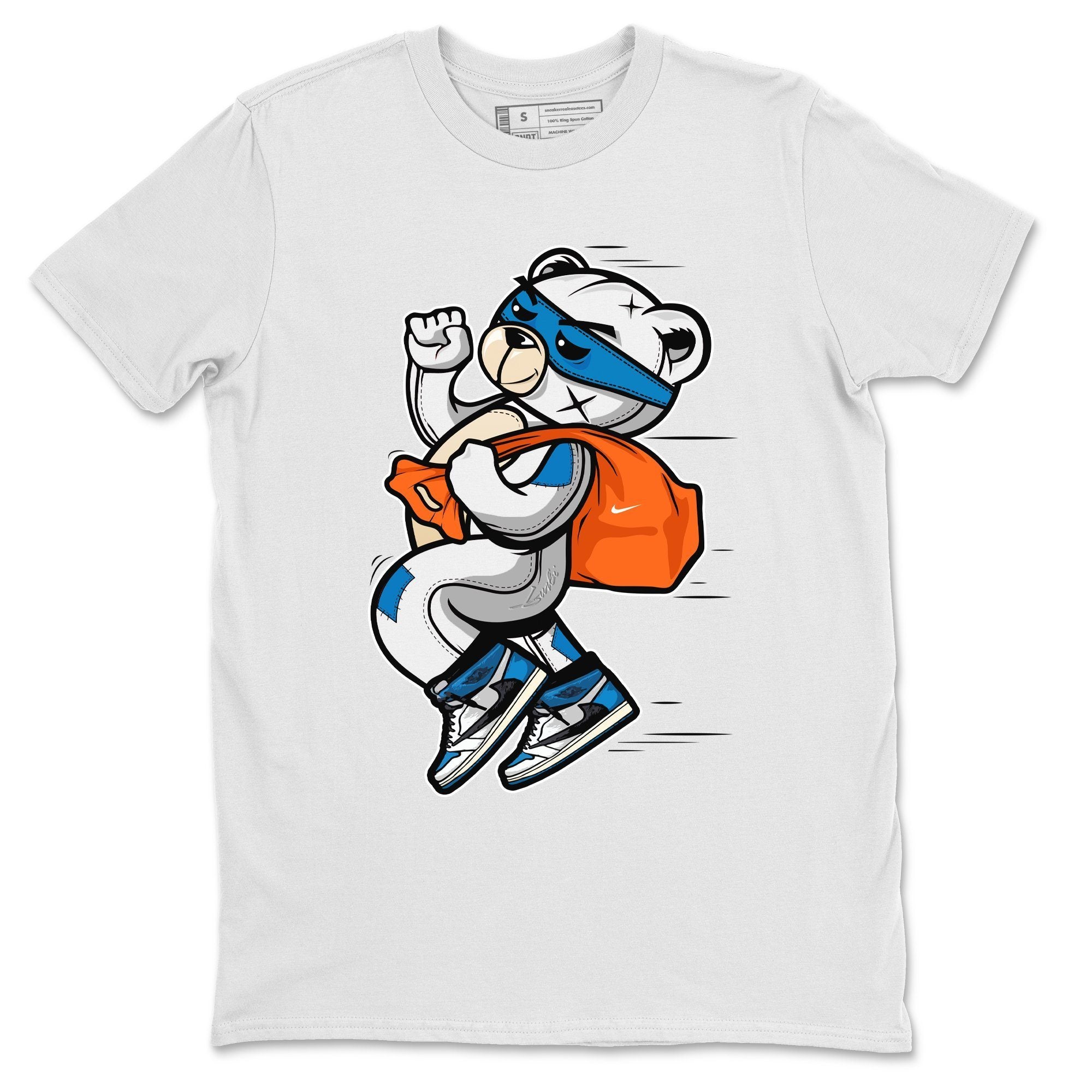 Jordan 1 Travis Scott Fragment Shirt To Match Jordans Thief Bear Sneaker Tees Jordan 1 Travis Scott Fragment Drip Gear Zone Sneaker Matching Clothing Unisex Shirts
