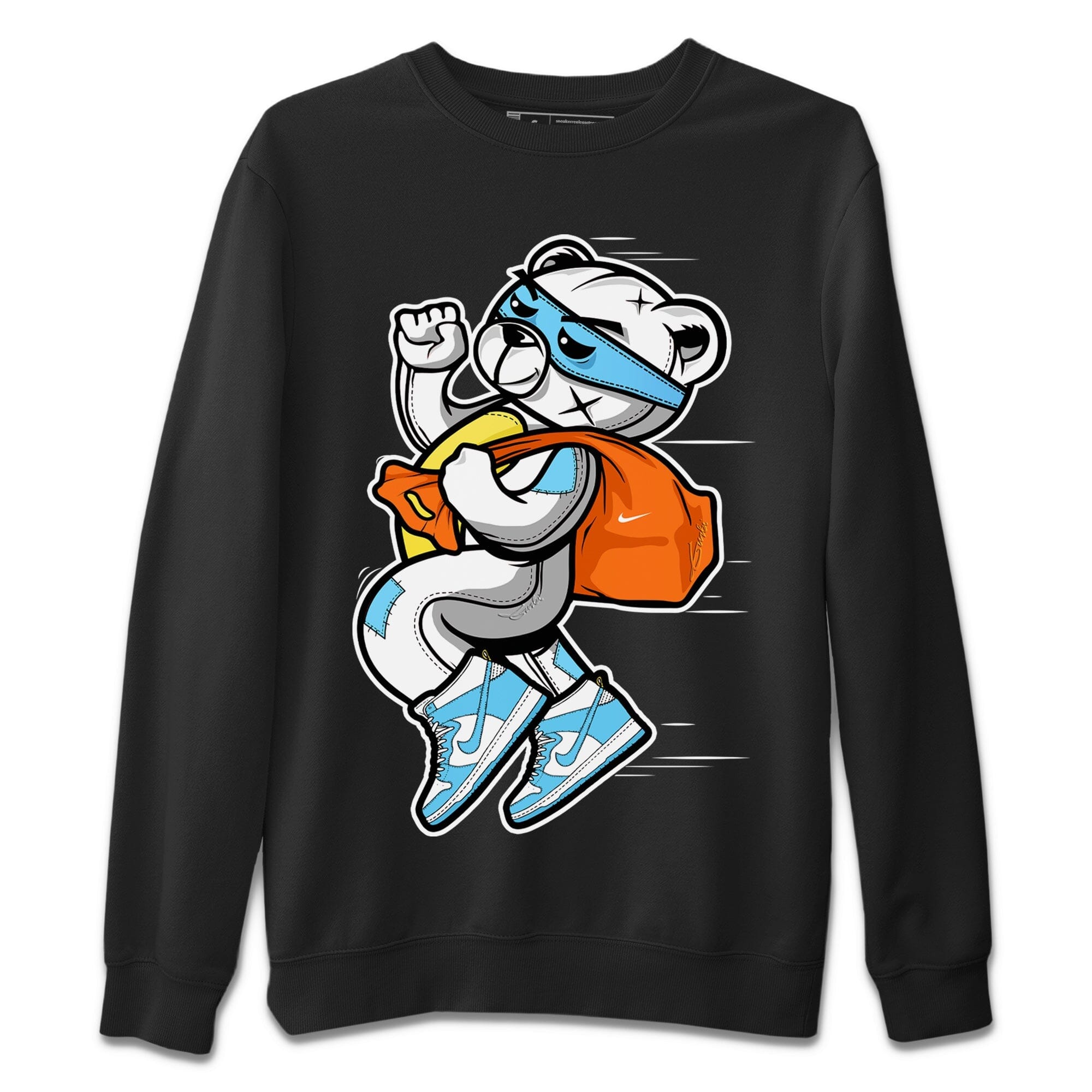 Dunk Blue Chill Sneaker Match Tees Thief Bear Sneaker Tees Dunk Blue Chill Jordan to match sneaker T-Shirt Crew Neck Shirts