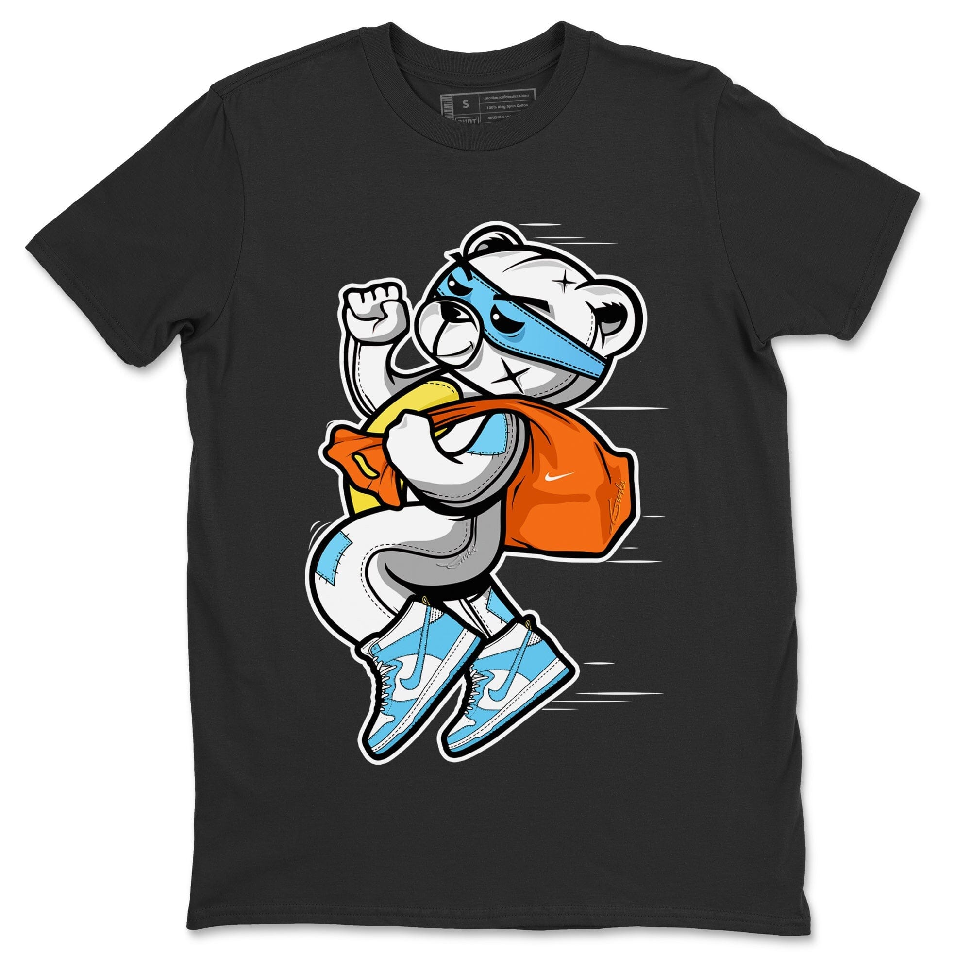 Dunk Blue Chill Sneaker Match Tees Thief Bear Sneaker Tees Dunk Blue Chill Jordan to match sneaker T-Shirt Crew Neck Shirts