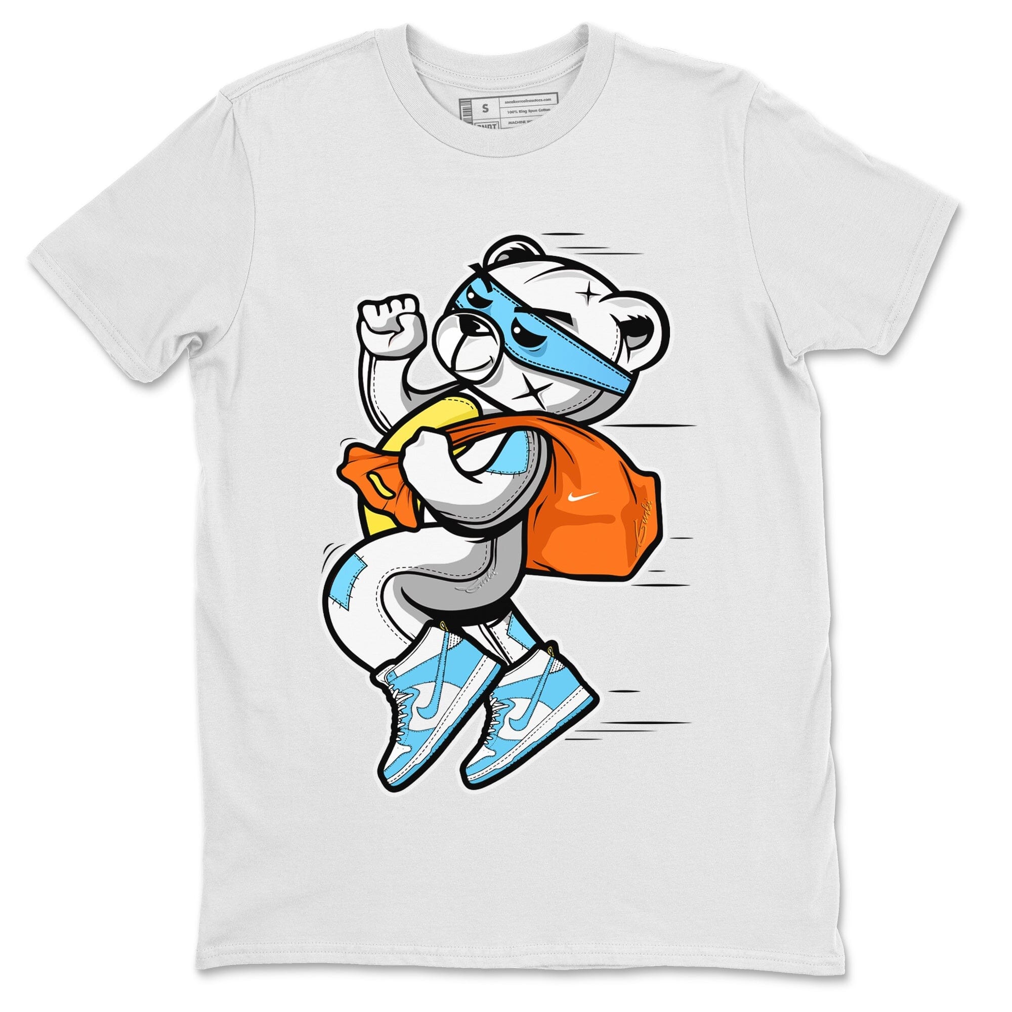 Dunk Blue Chill Sneaker Match Tees Thief Bear Sneaker Tees Dunk Blue Chill Jordan to match sneaker T-Shirt Crew Neck Shirts
