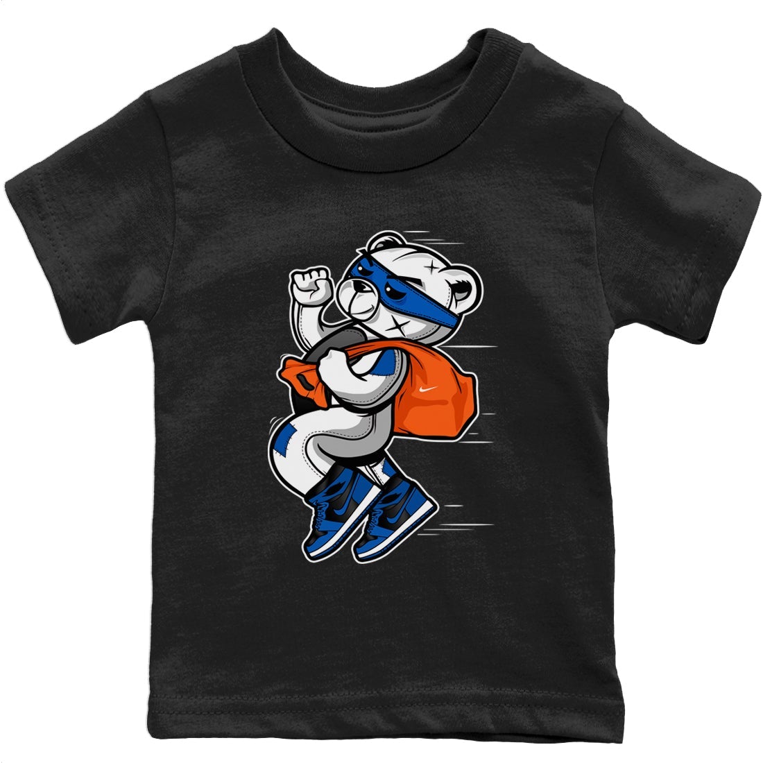 Jordan 1 Dark Marina Blue Sneaker Matching T-Shirt Thief Bear Sneaker Tees Jordan 1 Dark Marina Blue Sneaker Release Tees Kids Shirts