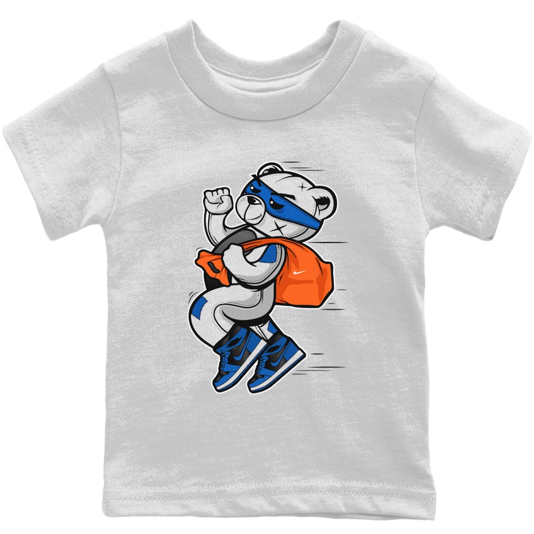 Jordan 1 Dark Marina Blue Sneaker Matching T-Shirt Thief Bear Sneaker Tees Jordan 1 Dark Marina Blue Sneaker Release Tees Kids Shirts