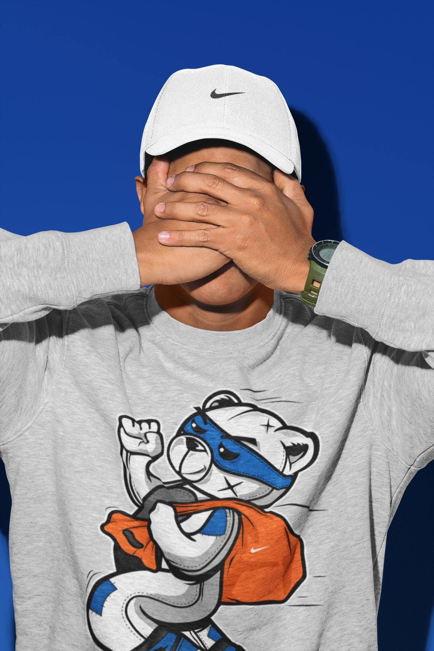 Jordan 1 Dark Marina Blue Sneaker Matching T-Shirt Thief Bear Sneaker Tees Jordan 1 Dark Marina Blue Sneaker Release Tees Crew Neck Tees