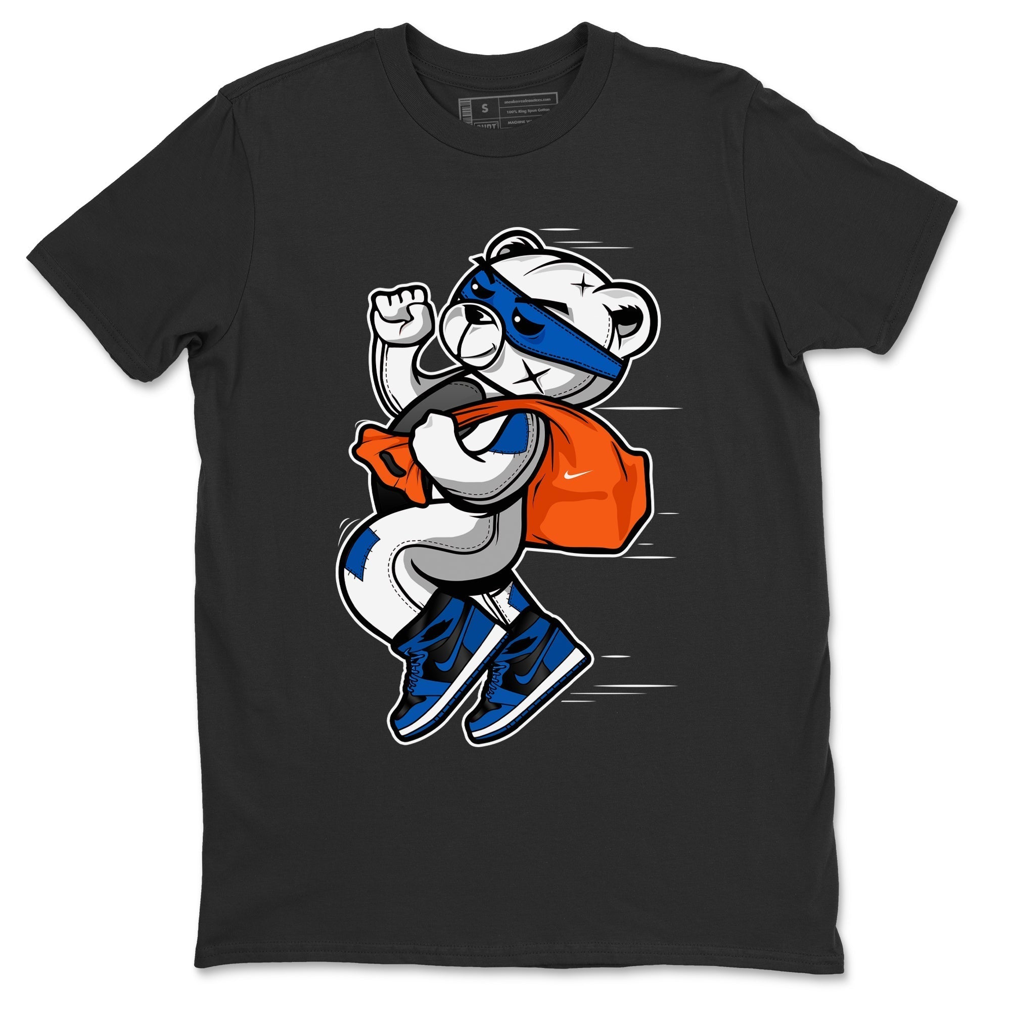 Jordan 1 Dark Marina Blue Sneaker Matching T-Shirt Thief Bear Sneaker Tees Jordan 1 Dark Marina Blue Sneaker Release Tees Crew Neck Tees