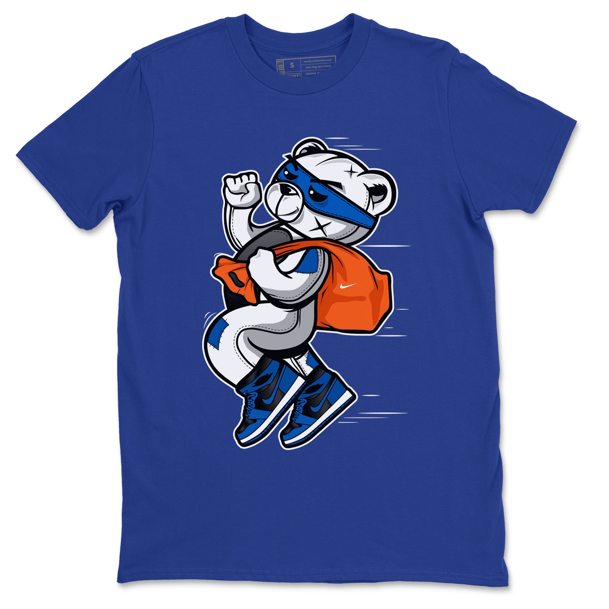 Jordan 1 Dark Marina Blue Sneaker Matching T-Shirt Thief Bear Sneaker Tees Jordan 1 Dark Marina Blue Sneaker Release Tees Crew Neck Tees