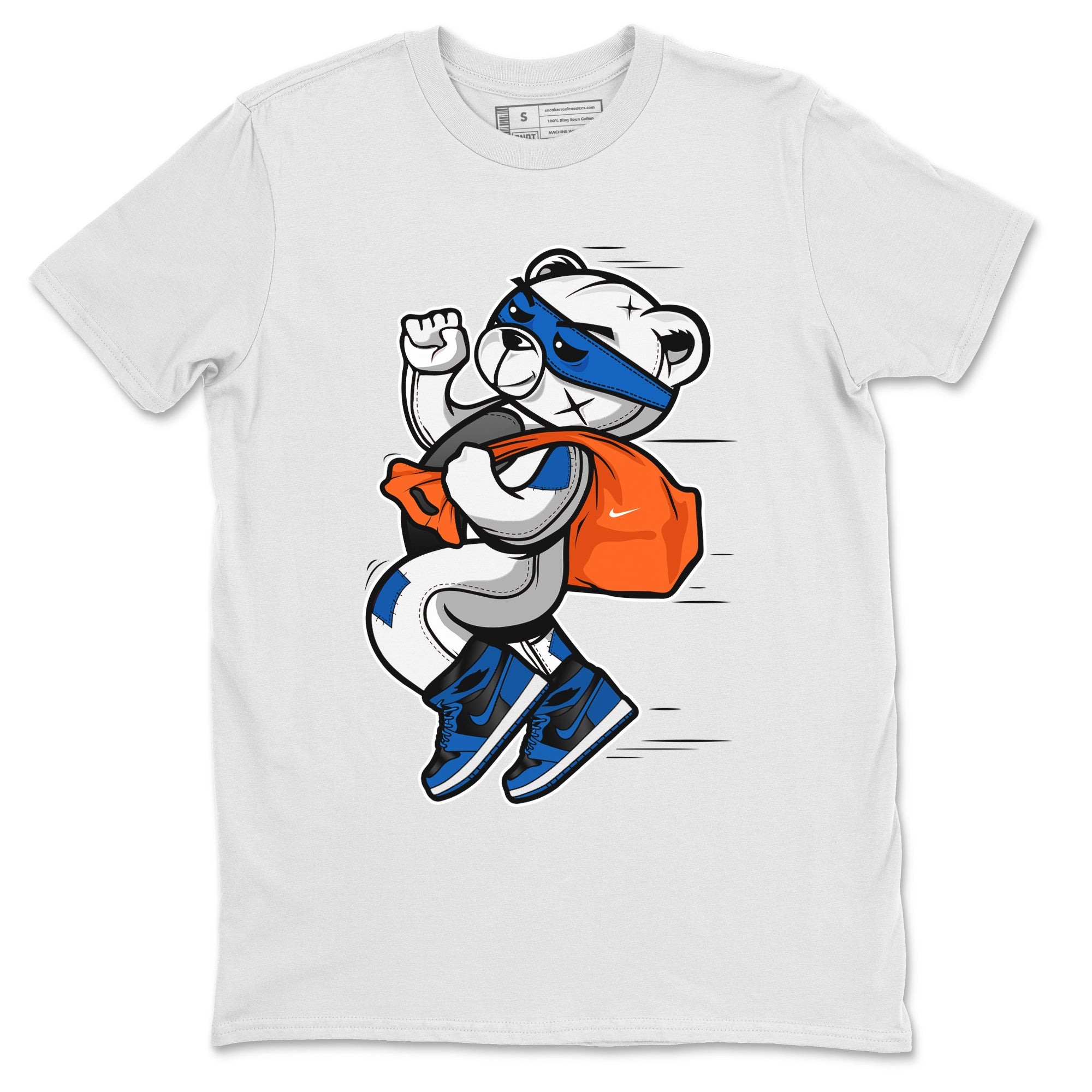 Jordan 1 Dark Marina Blue Sneaker Matching T-Shirt Thief Bear Sneaker Tees Jordan 1 Dark Marina Blue Sneaker Release Tees Crew Neck Tees