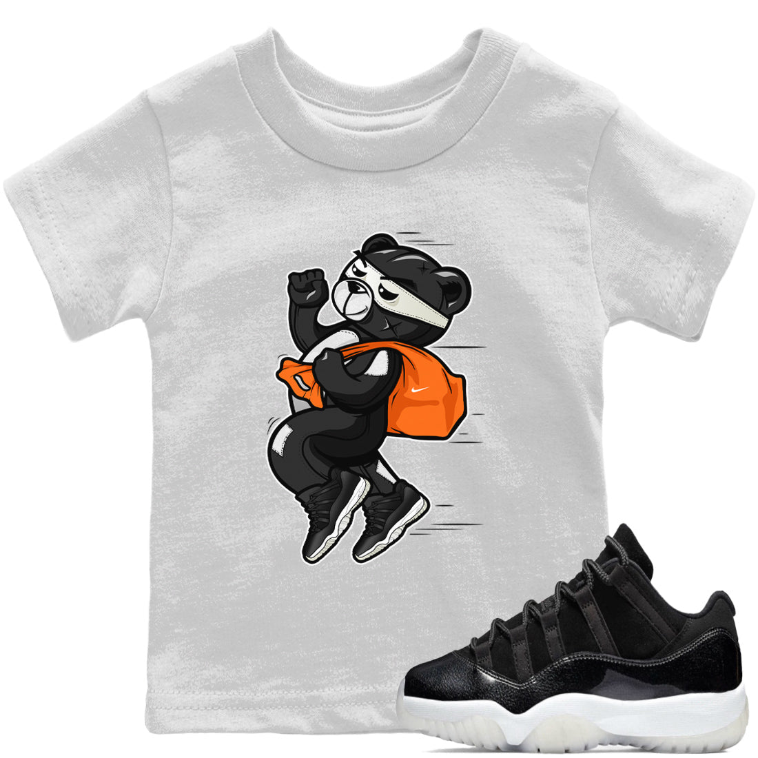 Jordan 11 72-10 Sneaker Matching T-Shirt Thief Bear Sneaker Tees Jordan 11 72-10 Sneaker Release Tees Kids Shirts