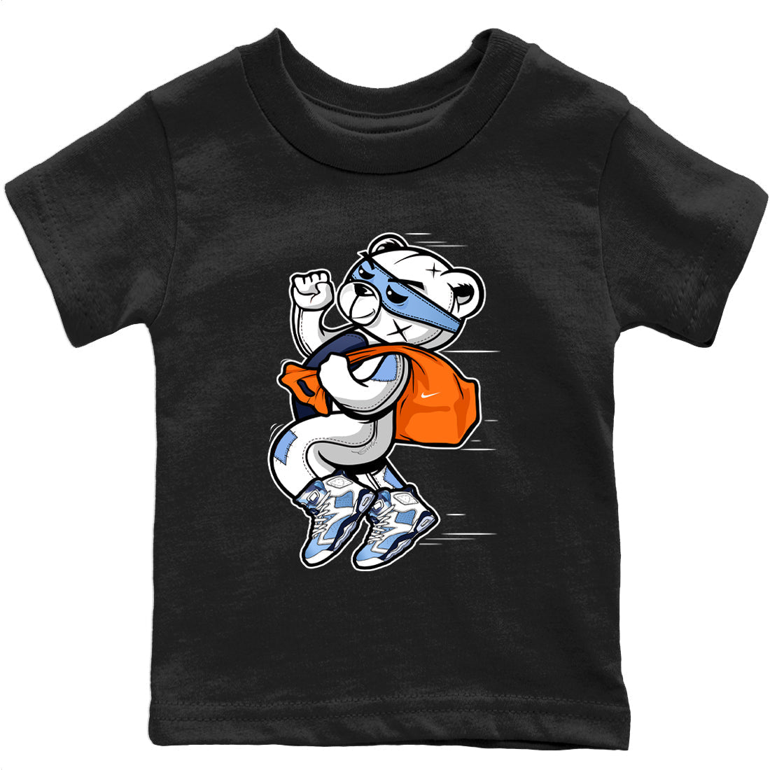 Jordan 6 UNC Shirt To Match Jordans Thief Bear Sneaker Tees Jordan 6 UNC Drip Gear Zone Sneaker Matching Clothing Kids Shirts