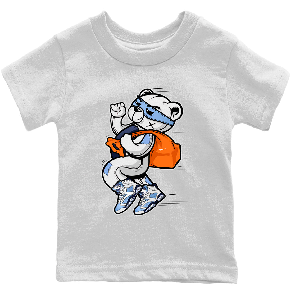 Jordan 6 UNC Shirt To Match Jordans Thief Bear Sneaker Tees Jordan 6 UNC Drip Gear Zone Sneaker Matching Clothing Kids Shirts