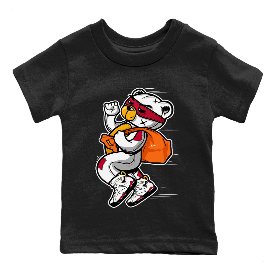 Jordan 7 Cardinal Shirt To Match Jordans Thief Bear Sneaker Tees Jordan 7 Cardinal Drip Gear Zone Sneaker Matching Clothing Kids Shirts