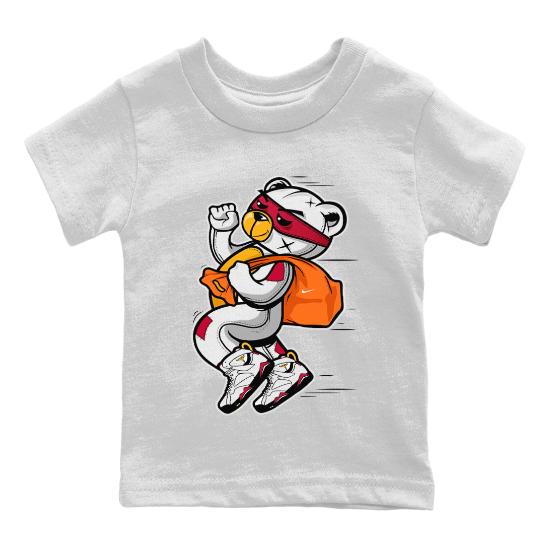 Jordan 7 Cardinal Shirt To Match Jordans Thief Bear Sneaker Tees Jordan 7 Cardinal Drip Gear Zone Sneaker Matching Clothing Kids Shirts