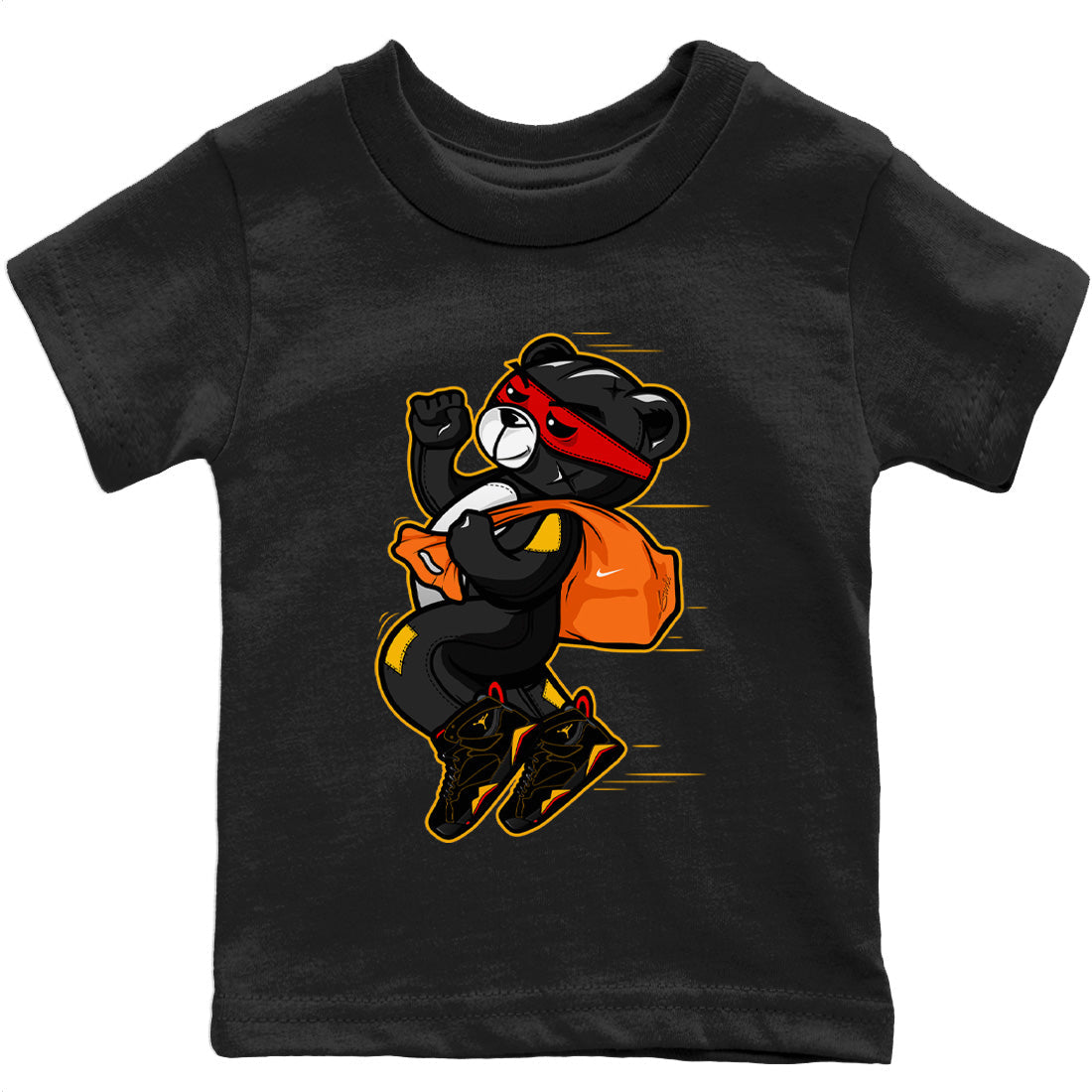 Jordan 7 Citrus Shirt To Match Jordans Thief Bear Sneaker Tees Jordan 7 Citrus Drip Gear Zone Sneaker Matching Clothing Kids Shirts