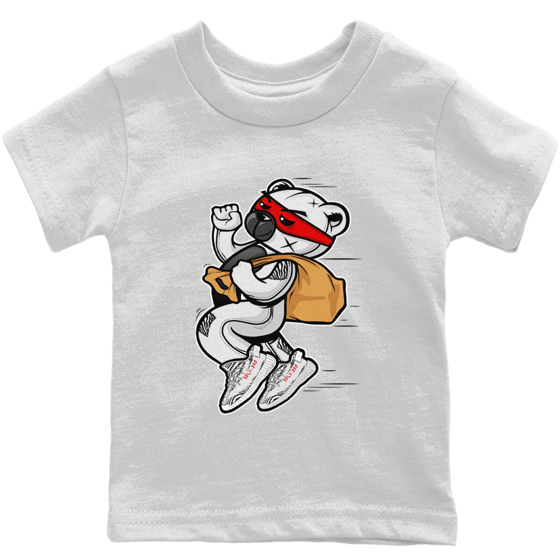 Yeezy 350 Zebra Shirt To Match Jordans Thief Bear Sneaker Tees Yeezy 350 Zebra Drip Gear Zone Sneaker Matching Clothing Kids Shirts