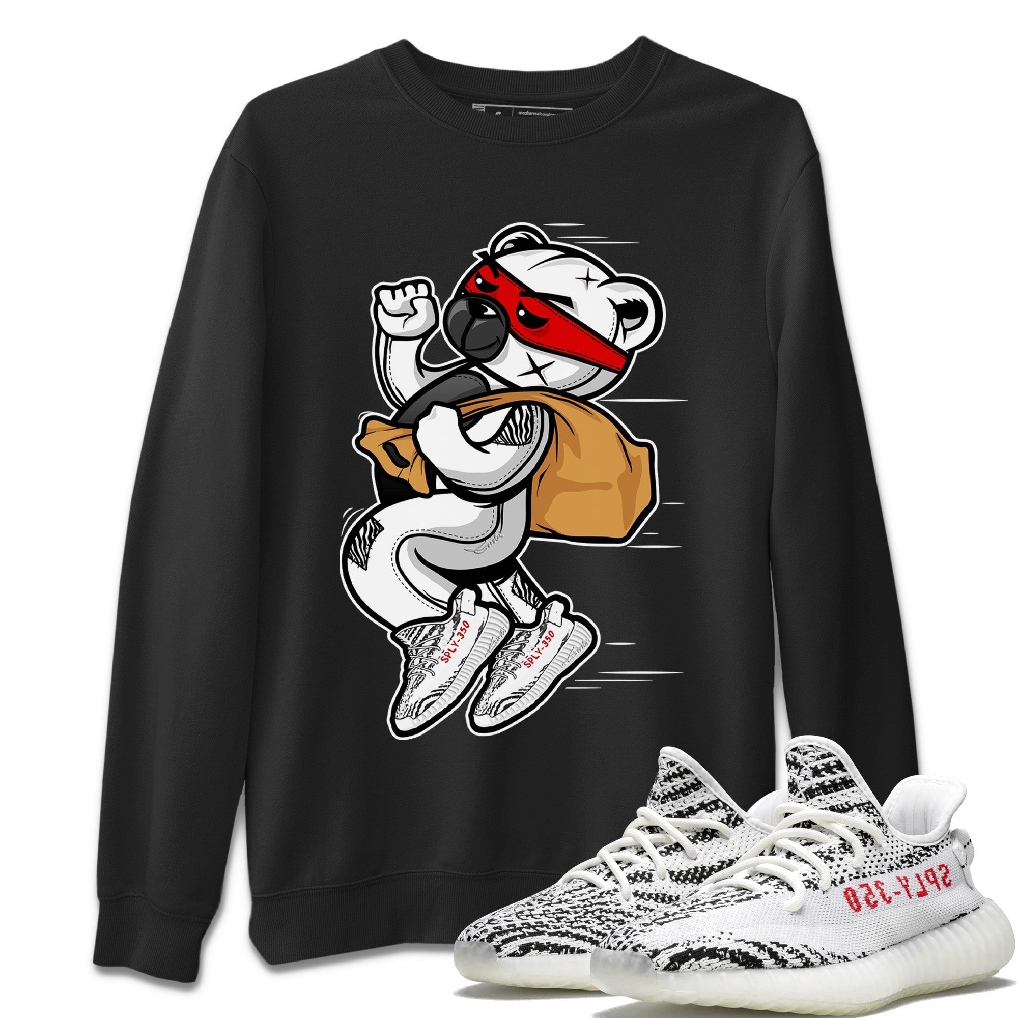 Yeezy 350 Zebra Shirt To Match Jordans Thief Bear Sneaker Tees Yeezy 350 Zebra Drip Gear Zone Sneaker Matching Clothing Unisex Shirts