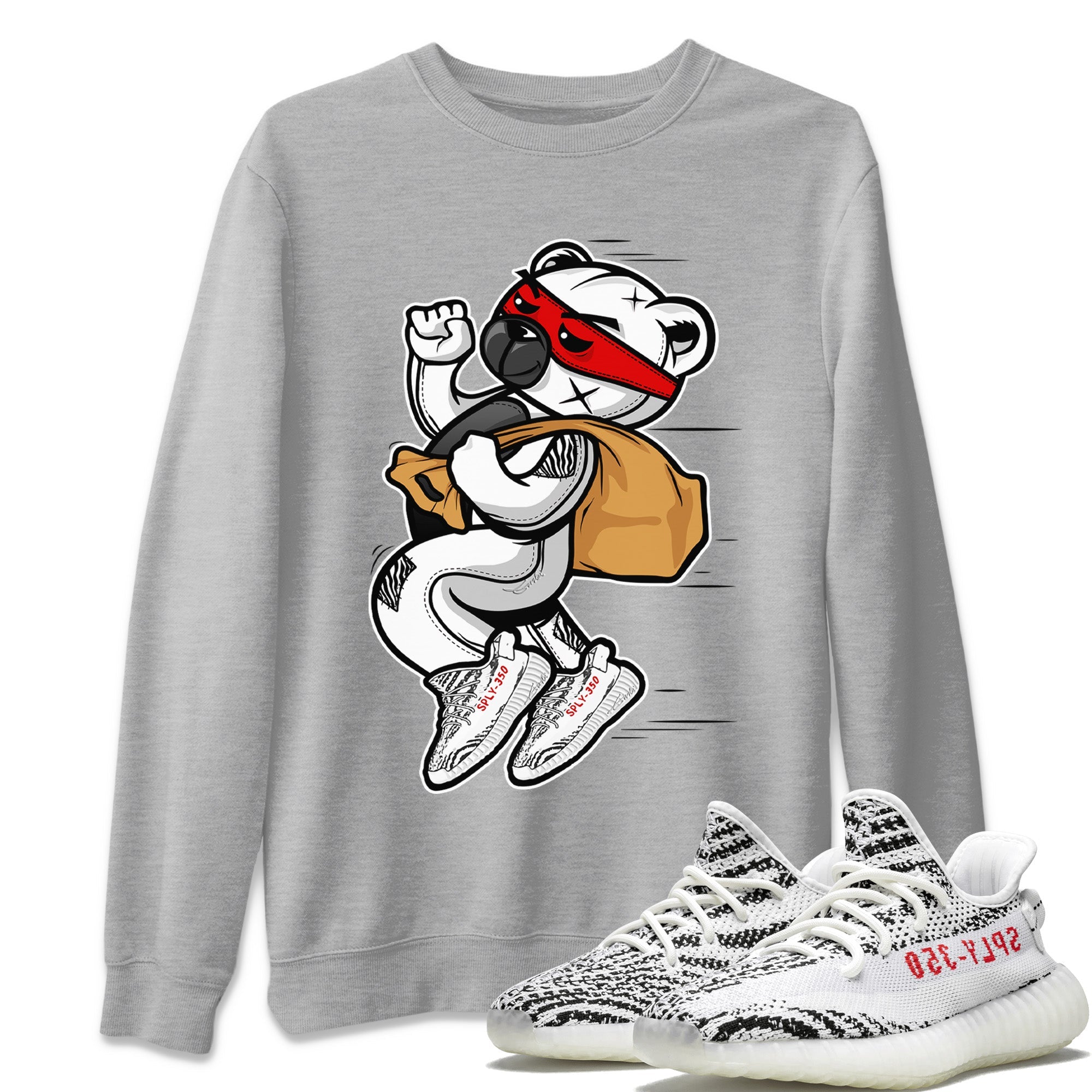 Yeezy 350 Zebra Shirt To Match Jordans Thief Bear Sneaker Tees Yeezy 350 Zebra Drip Gear Zone Sneaker Matching Clothing Unisex Shirts