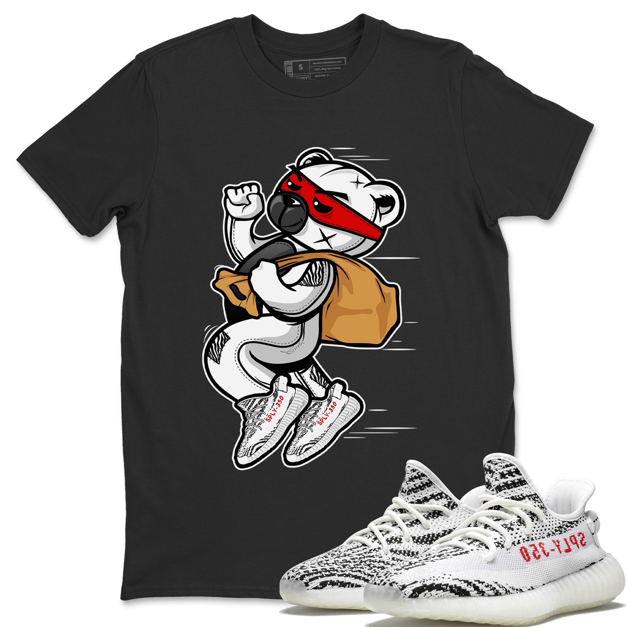 Yeezy 350 Zebra Shirt To Match Jordans Thief Bear Sneaker Tees Yeezy 350 Zebra Drip Gear Zone Sneaker Matching Clothing Unisex Shirts