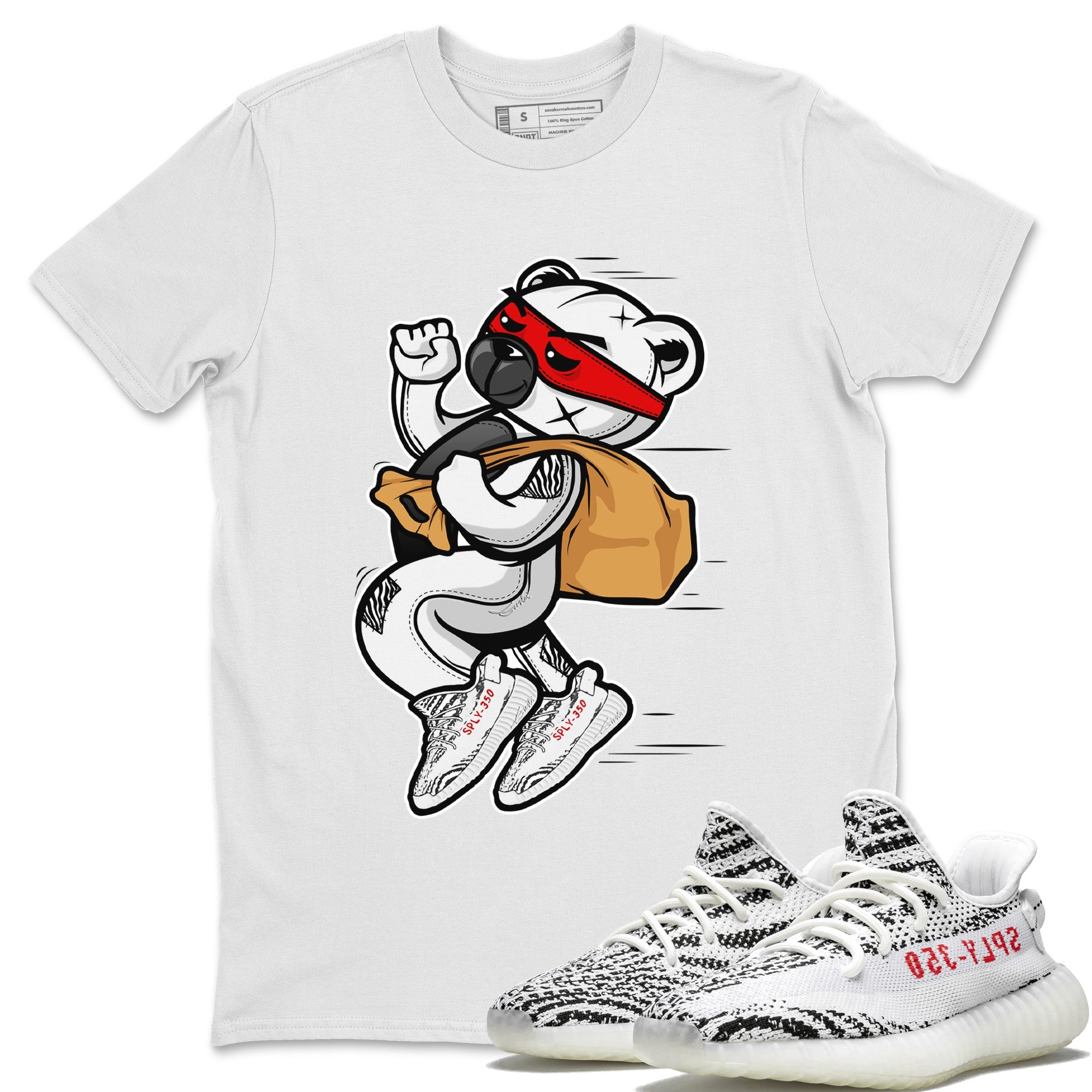 Yeezy 350 Zebra Shirt To Match Jordans Thief Bear Sneaker Tees Yeezy 350 Zebra Drip Gear Zone Sneaker Matching Clothing Unisex Shirts