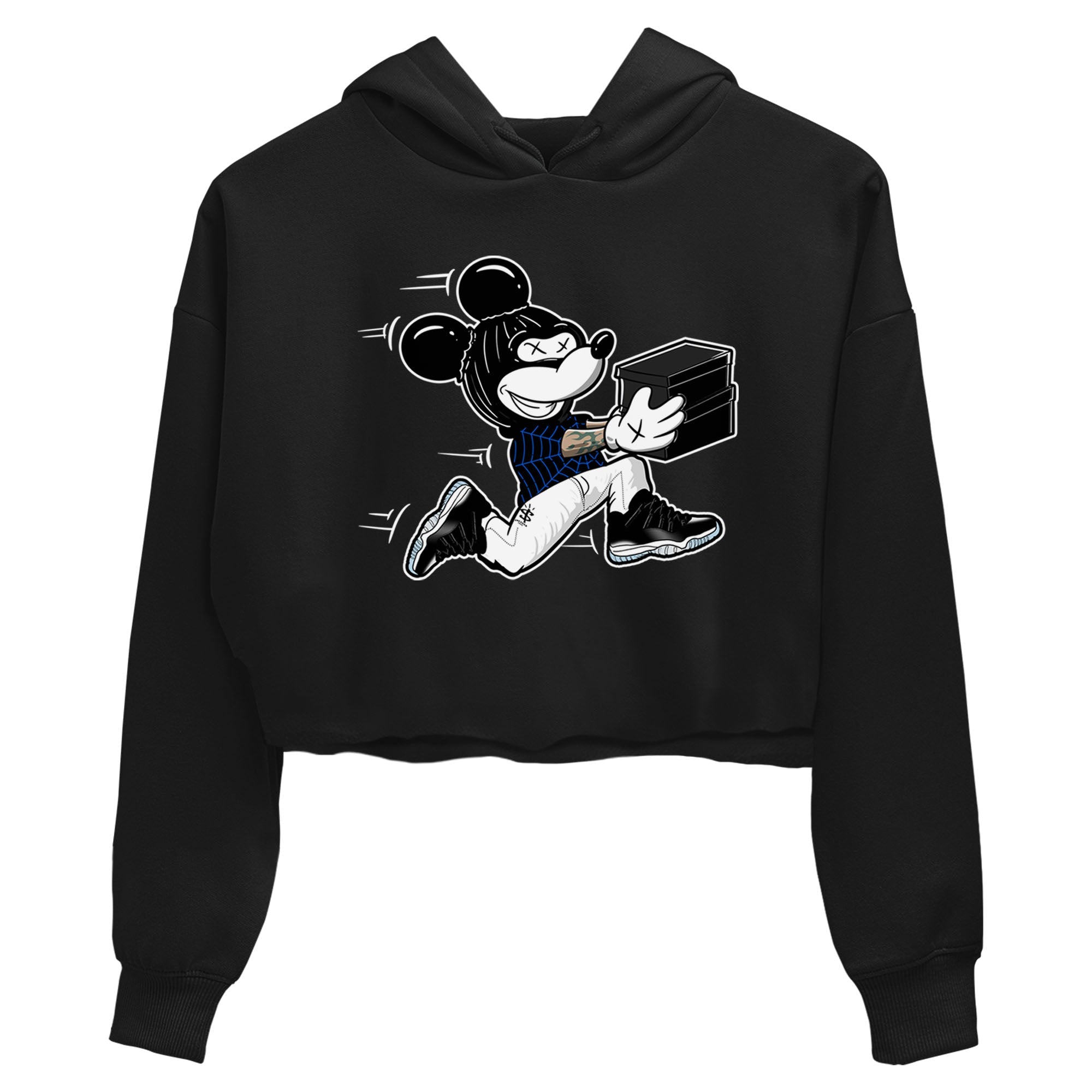 Air Jordan 11 Low Space shirt to match jordans Thief Mouse sneaker tees 11s Space Drip Gear Zone Streetwear Black 2 crop length shirt