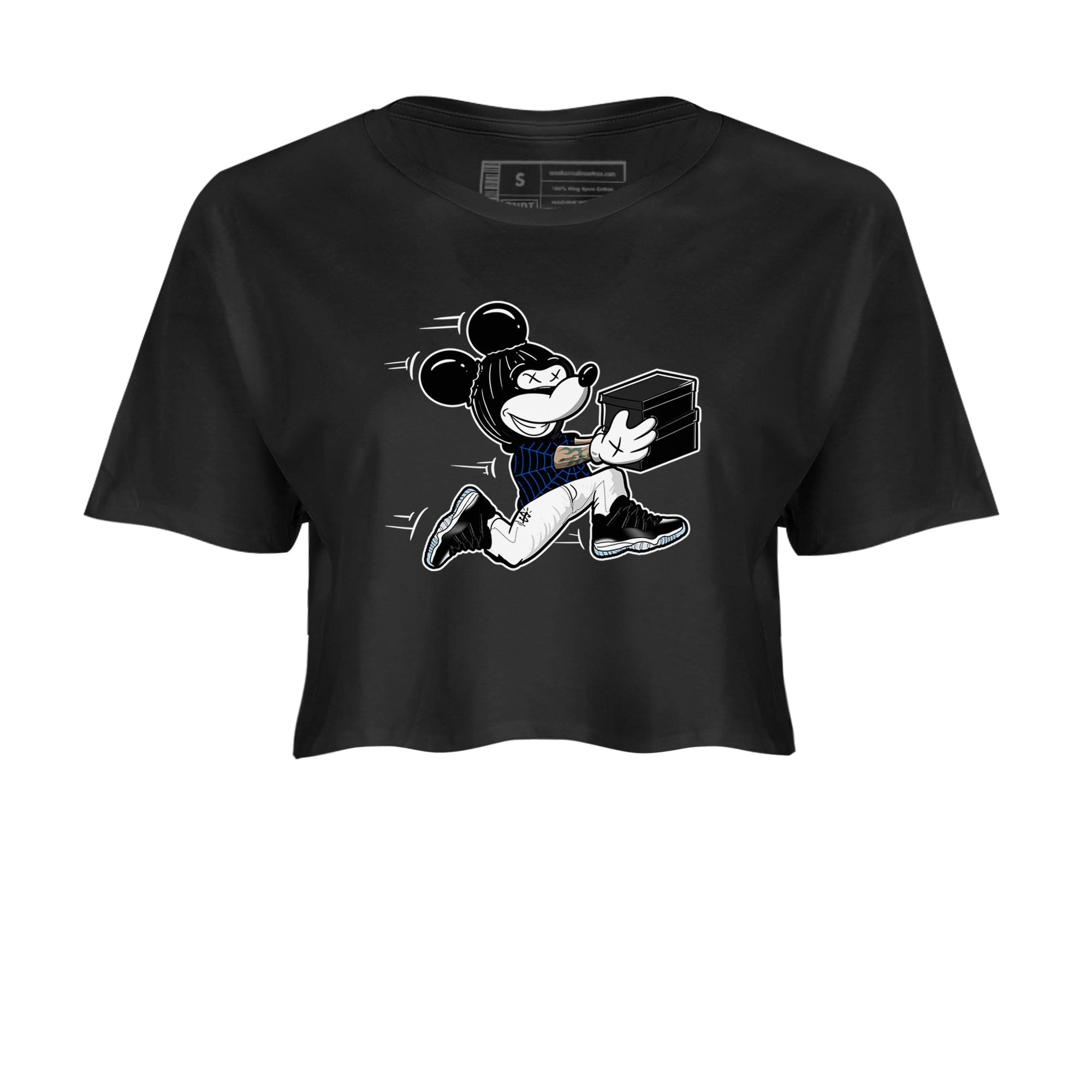 Air Jordan 11 Low Space shirt to match jordans Thief Mouse sneaker tees 11s Space Drip Gear Zone Streetwear Black 2 crop length shirt