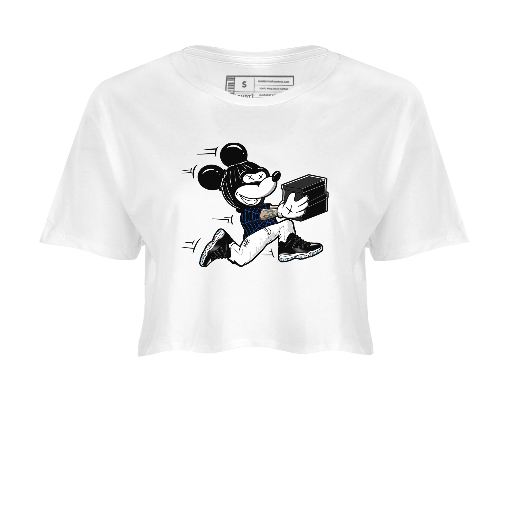 Air Jordan 11 Low Space shirt to match jordans Thief Mouse sneaker tees 11s Space Drip Gear Zone Streetwear White 2 crop length shirt