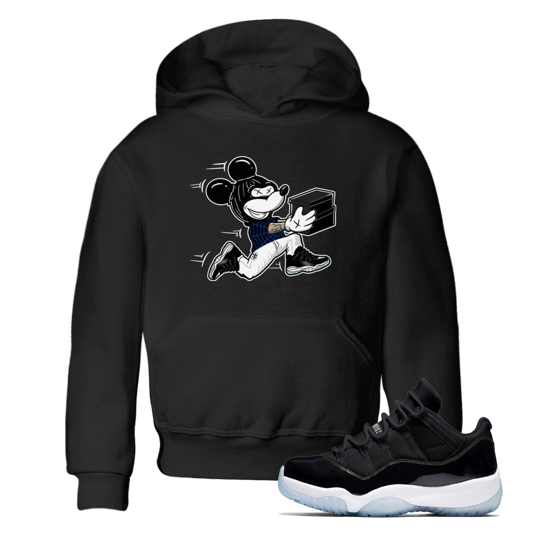 Air Jordan 11 Low Space shirt to match jordans Thief Mouse sneaker tees 11s Space Drip Gear Zone Streetwear baby toddler Black 1 cotton Shirt