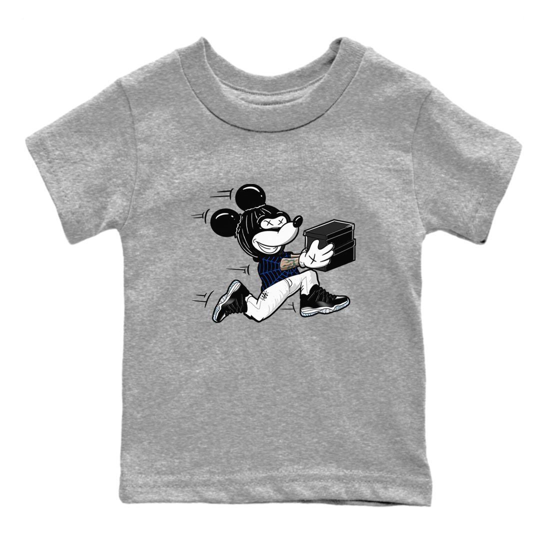 Air Jordan 11 Low Space shirt to match jordans Thief Mouse sneaker tees 11s Space Drip Gear Zone Streetwear baby toddler Heather Grey 2 cotton Shirt