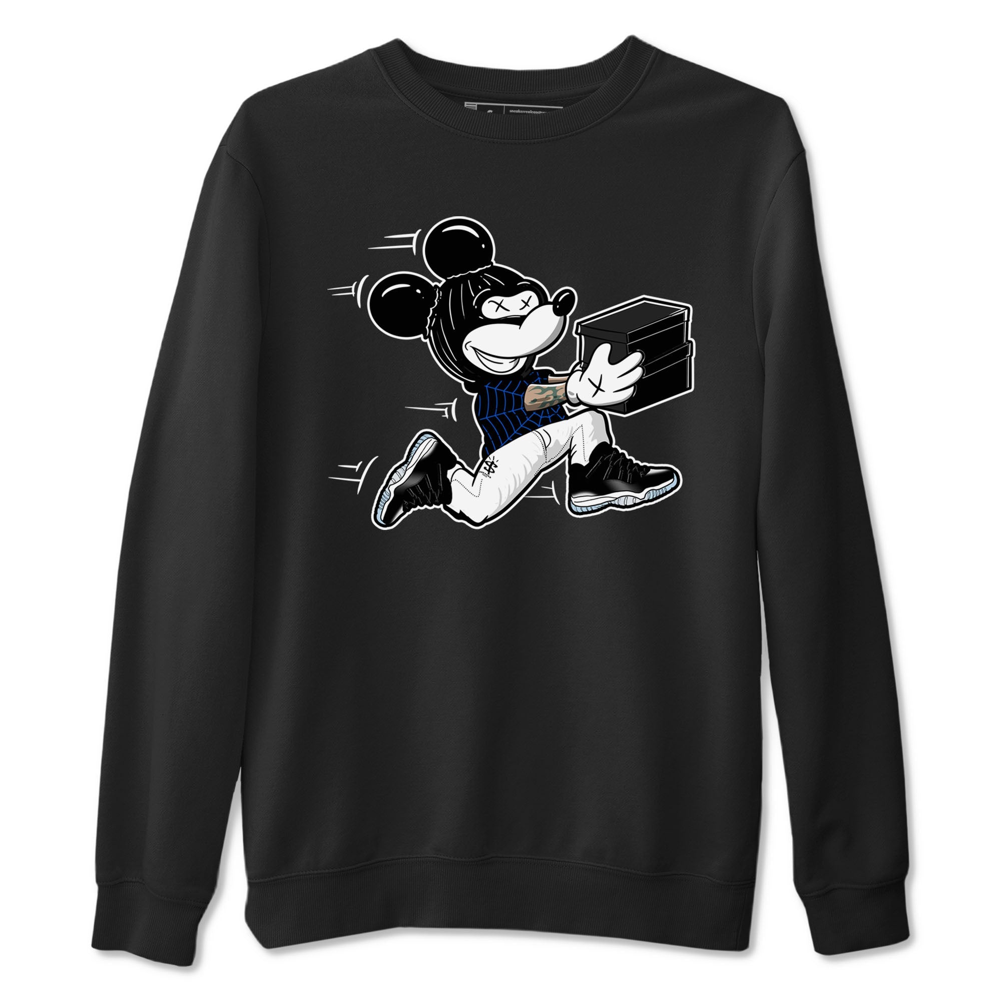 Air Jordan 11 Low Space shirt to match jordans Thief Mouse sneaker tees 11s Space Drip Gear Zone Streetwear unisex cotton Black 2 crew neck shirt