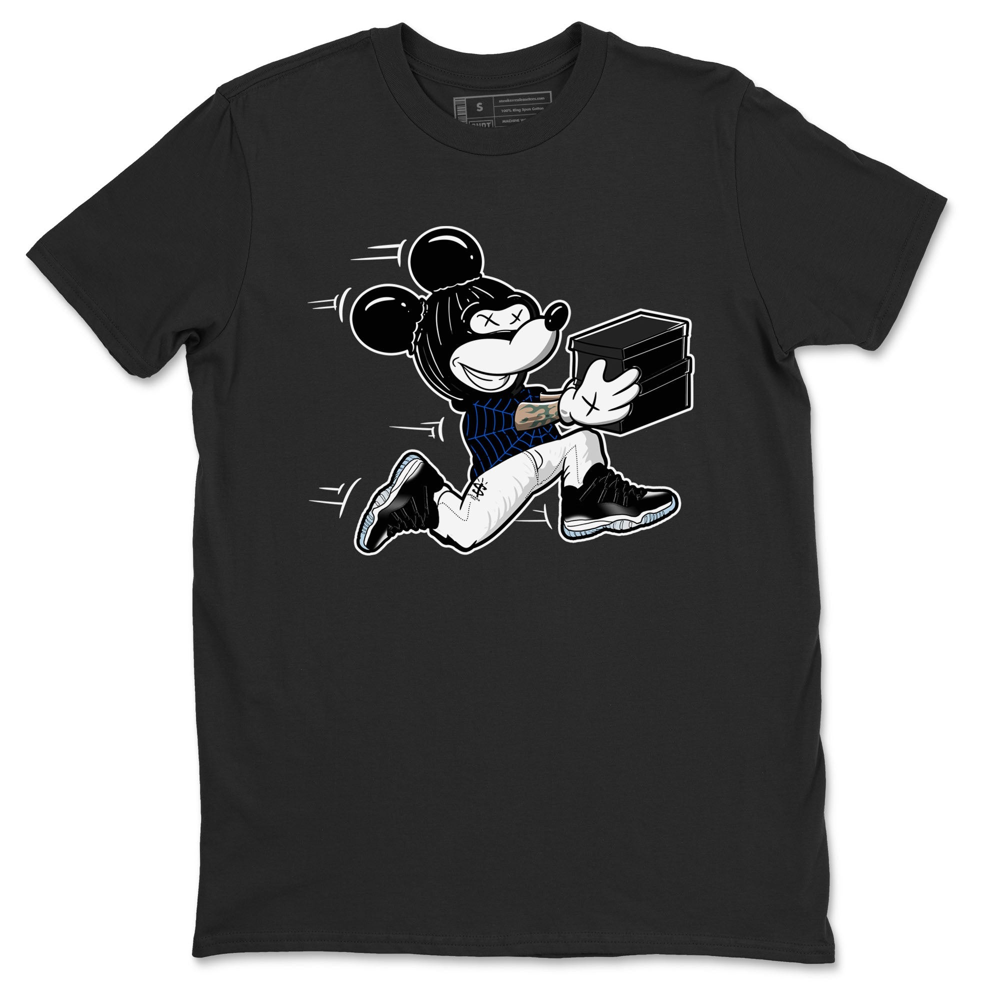 Air Jordan 11 Low Space shirt to match jordans Thief Mouse sneaker tees 11s Space Drip Gear Zone Streetwear unisex cotton Black 2 crew neck shirt