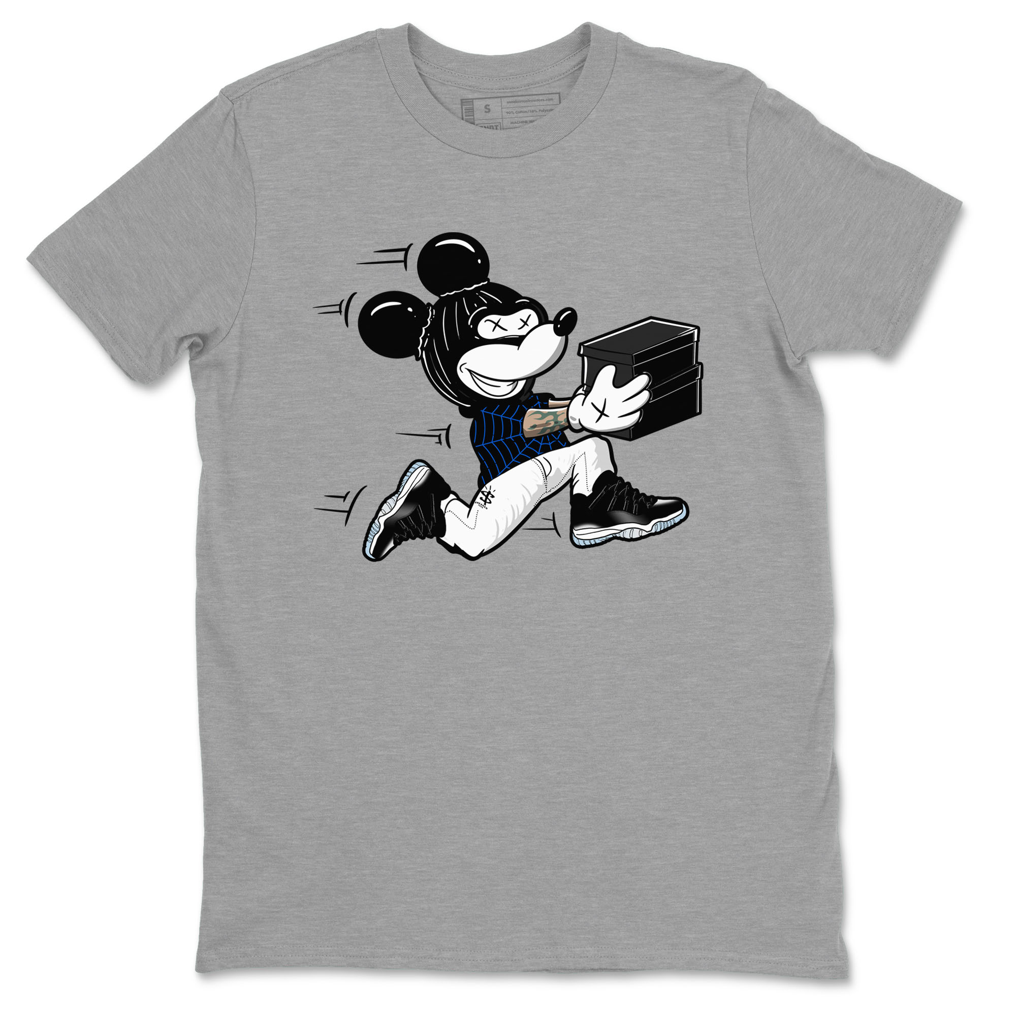 Air Jordan 11 Low Space shirt to match jordans Thief Mouse sneaker tees 11s Space Drip Gear Zone Streetwear unisex cotton Heather Grey 2 crew neck shirt