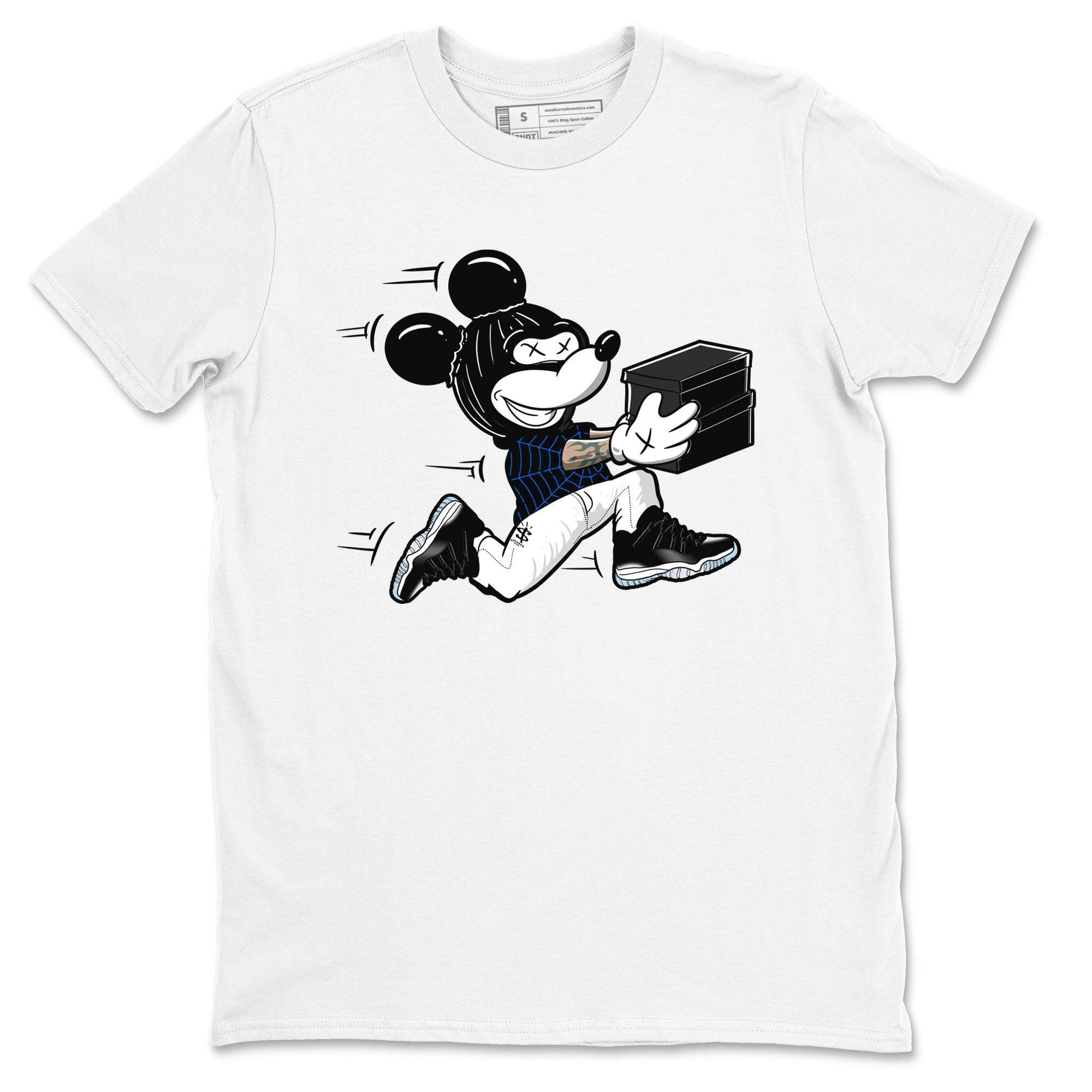 Air Jordan 11 Low Space shirt to match jordans Thief Mouse sneaker tees 11s Space Drip Gear Zone Streetwear unisex cotton White 2 crew neck shirt