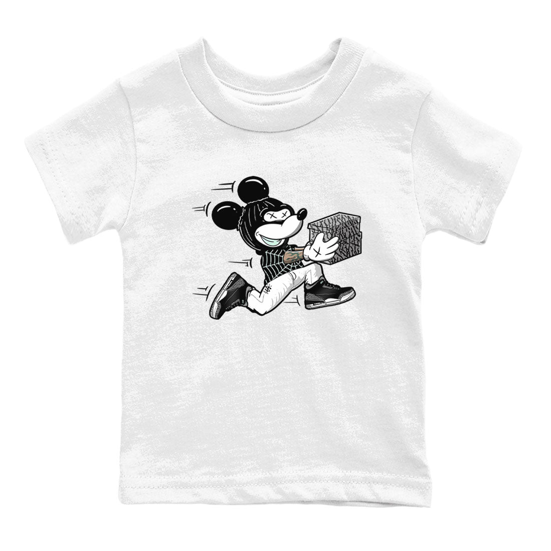 3s Green Glow shirt to match jordans Thief Mouse sneaker tees Air Jordan 3 Green Glow Drip Gear Zone baby toddler White 2 cotton Shirt