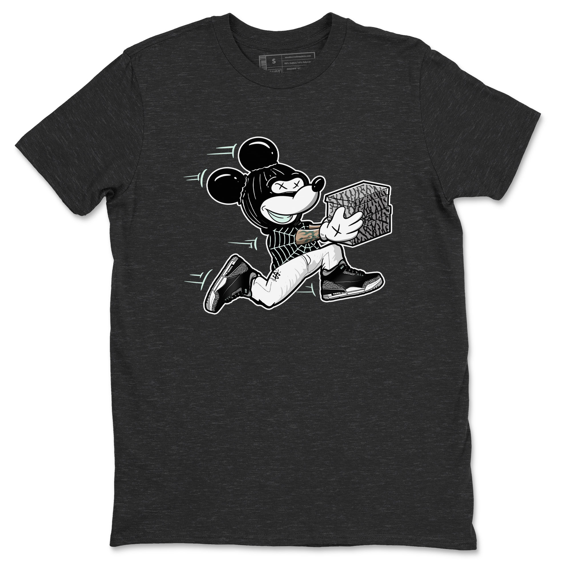 3s Green Glow shirt to match jordans Thief Mouse sneaker tees Air Jordan 3 Green Glow Drip Gear Zone unisex cotton Charcoal Heather 2 crew neck shirt