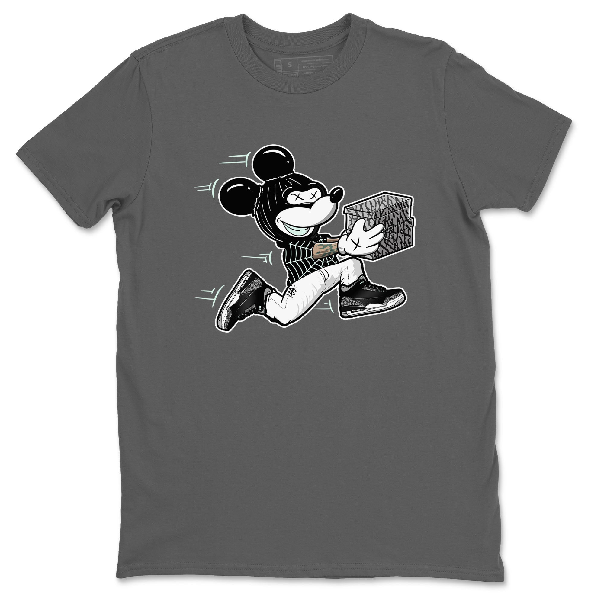 3s Green Glow shirt to match jordans Thief Mouse sneaker tees Air Jordan 3 Green Glow Drip Gear Zone unisex cotton Cool Grey 2 crew neck shirt