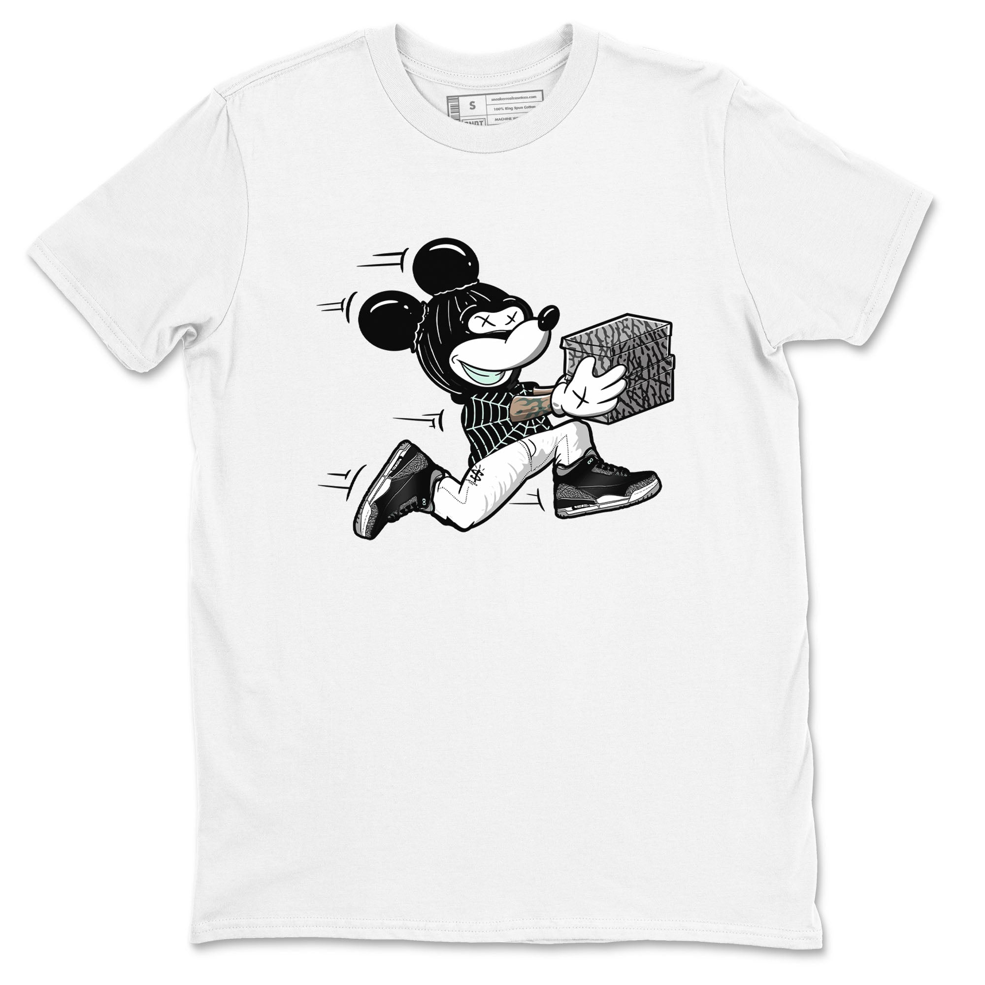 3s Green Glow shirt to match jordans Thief Mouse sneaker tees Air Jordan 3 Green Glow Drip Gear Zone unisex cotton White 2 crew neck shirt