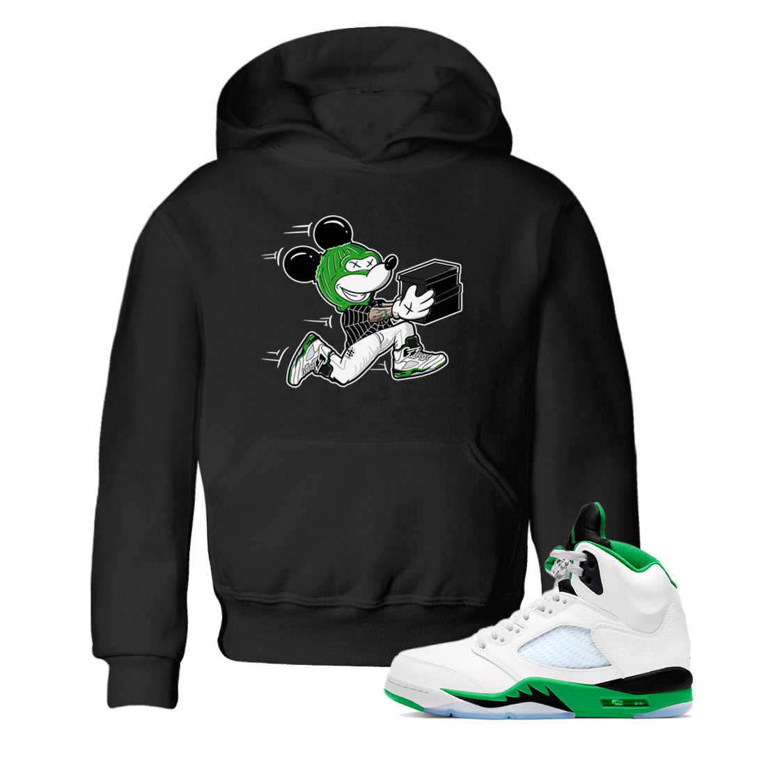 5s Lucky Green shirt to match jordans Thief Mouse sneaker tees Air Jordan 5 Lucky Green Drip Gear Zone Streetwear baby toddler Black 1 cotton Shirt