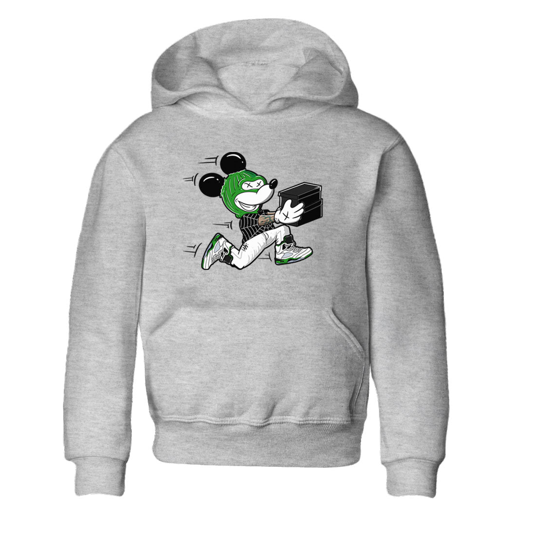 5s Lucky Green shirt to match jordans Thief Mouse sneaker tees Air Jordan 5 Lucky Green Drip Gear Zone Streetwear baby toddler Heather Grey 2 cotton Shirt