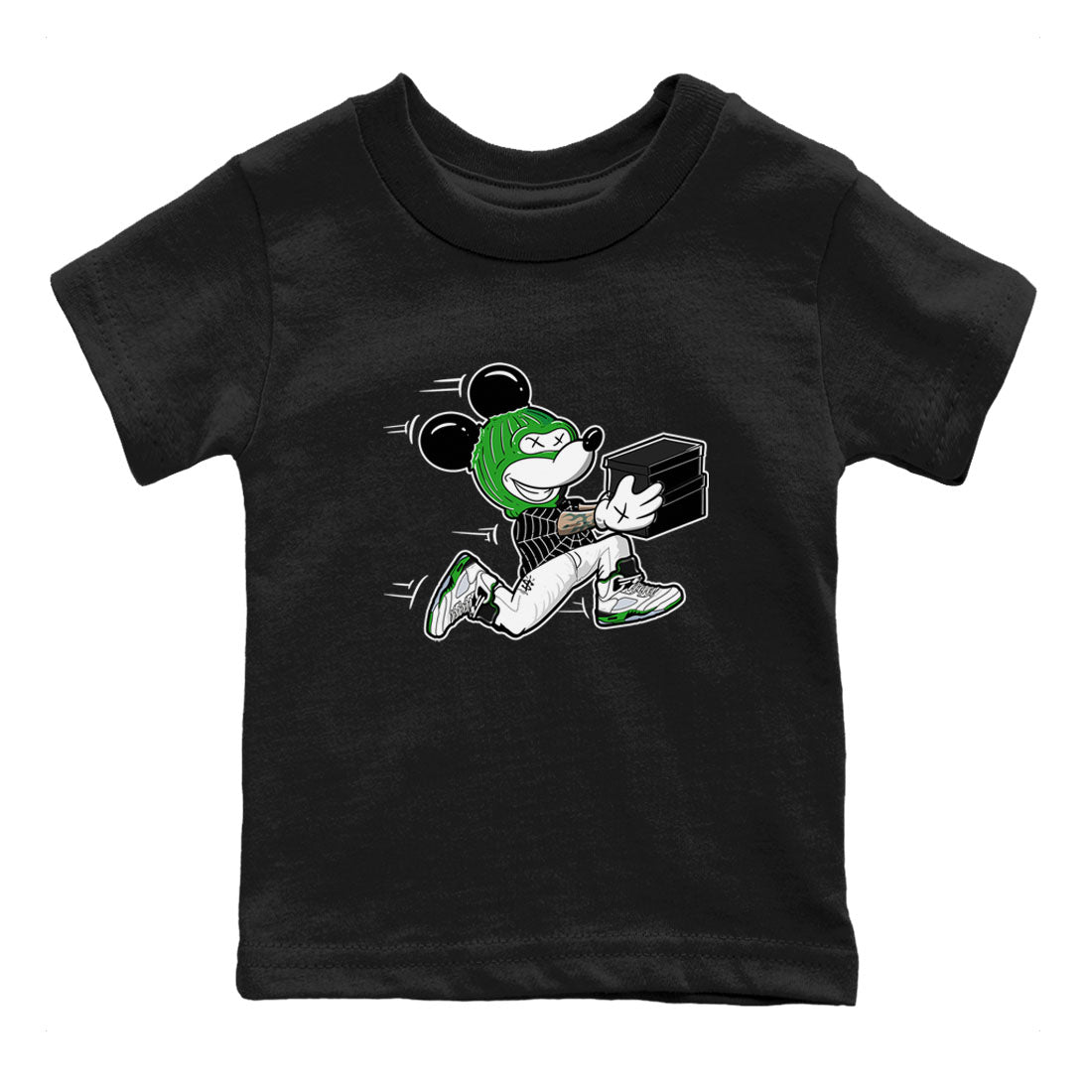 5s Lucky Green shirt to match jordans Thief Mouse sneaker tees Air Jordan 5 Lucky Green Drip Gear Zone Streetwear baby toddler Black 2 cotton Shirt