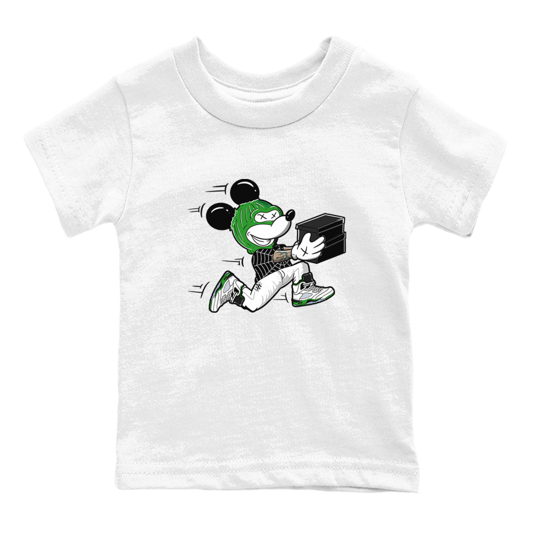5s Lucky Green shirt to match jordans Thief Mouse sneaker tees Air Jordan 5 Lucky Green Drip Gear Zone Streetwear baby toddler White 2 cotton Shirt